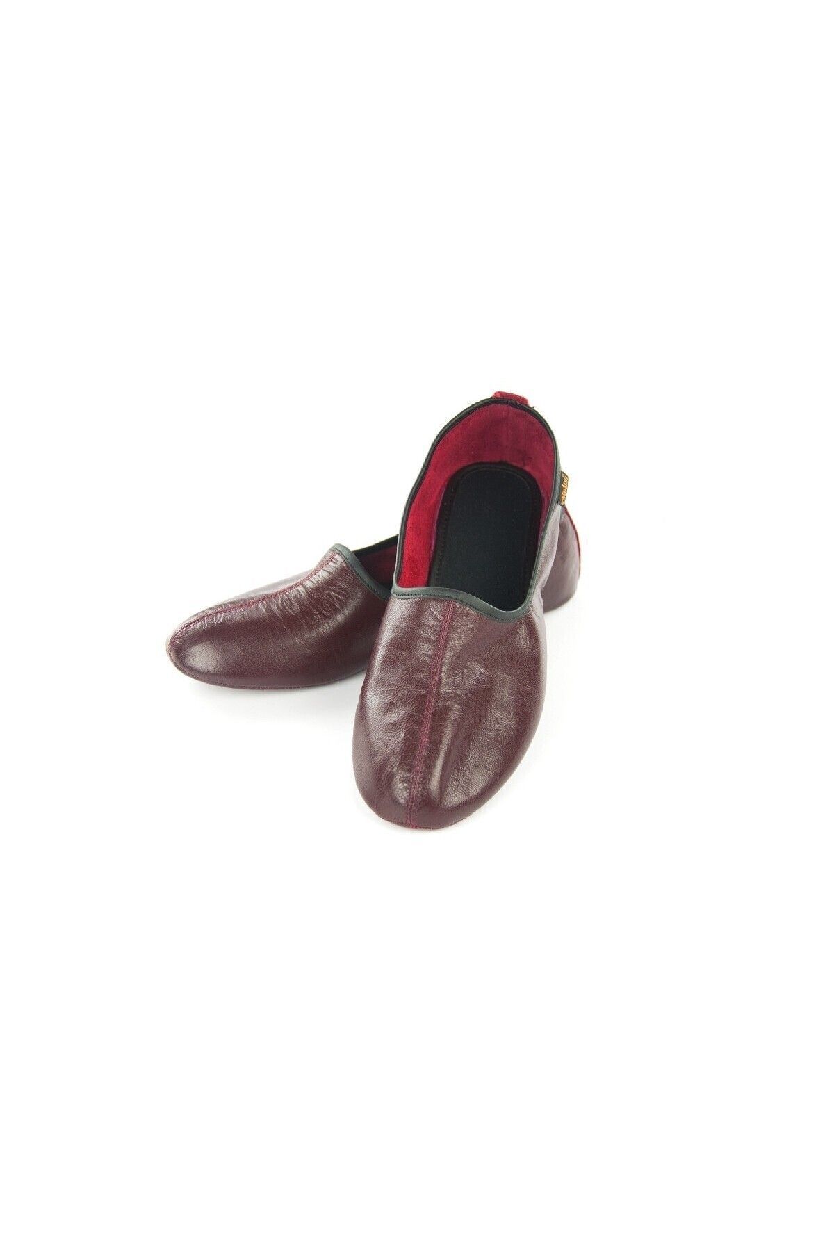 Akdam-Claret Red 100% kůže Hajj Umrah Tawaf boty a domácí obuv 3