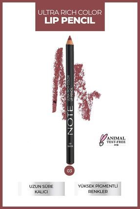 Note Cosmetics Ultra Rich Color Lip Pencil Dudak Kalemi 03 Nude - Nude