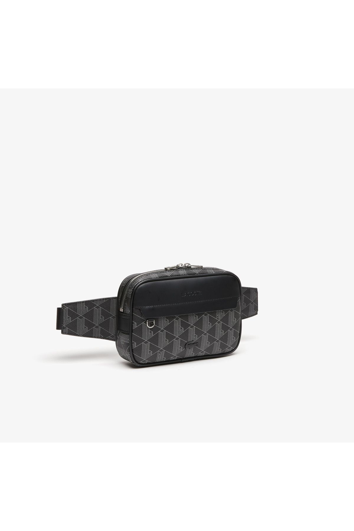 کیف کمری مشکی مردانه کمر سیاه مونوگرام مخلوط Lacoste