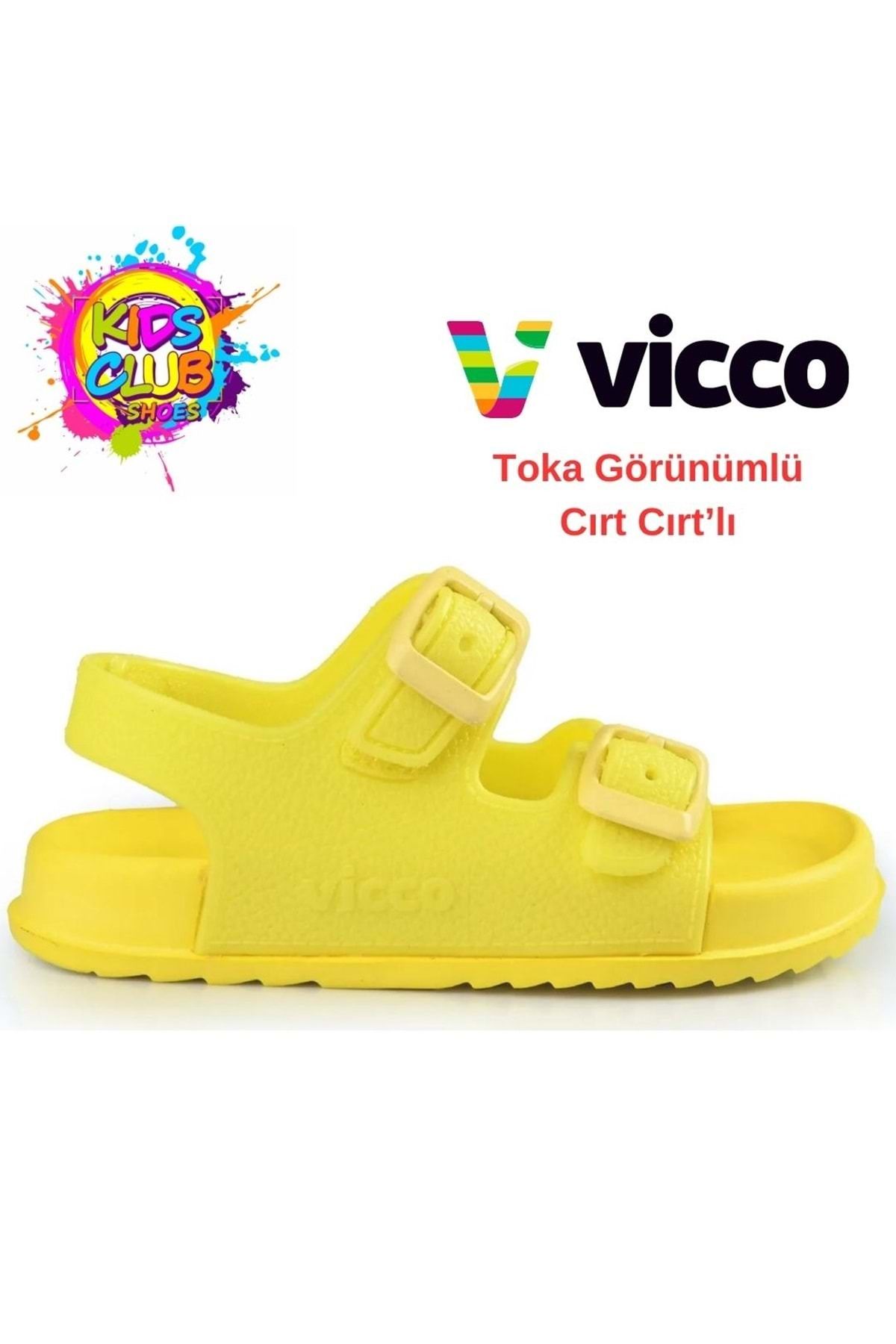 Vicco صندل های کودک ارتوپدی اسم حیوان دست اموز Sarı