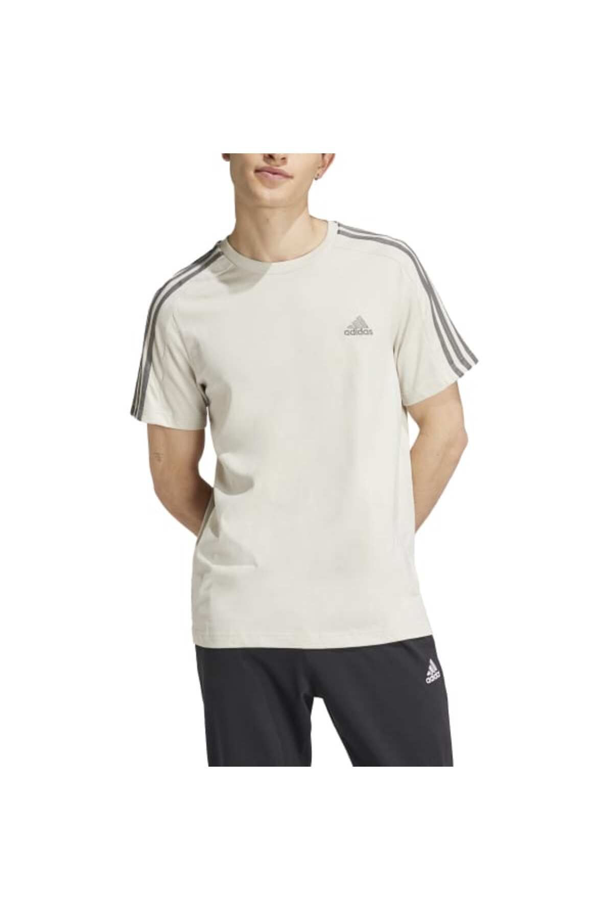 adidas-Essentials Single Jersey 3-Stripes T-Shirt 1