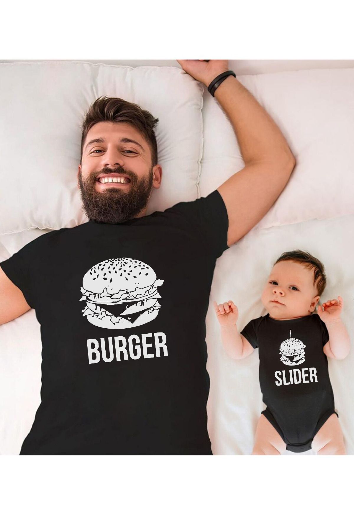 Tshirthane-Glisor pentru burgeri Tată Fiu Fată - Prețul este pentru un singur produs, pentru a face 2 combinații, cel puțin 2 coșuri 1