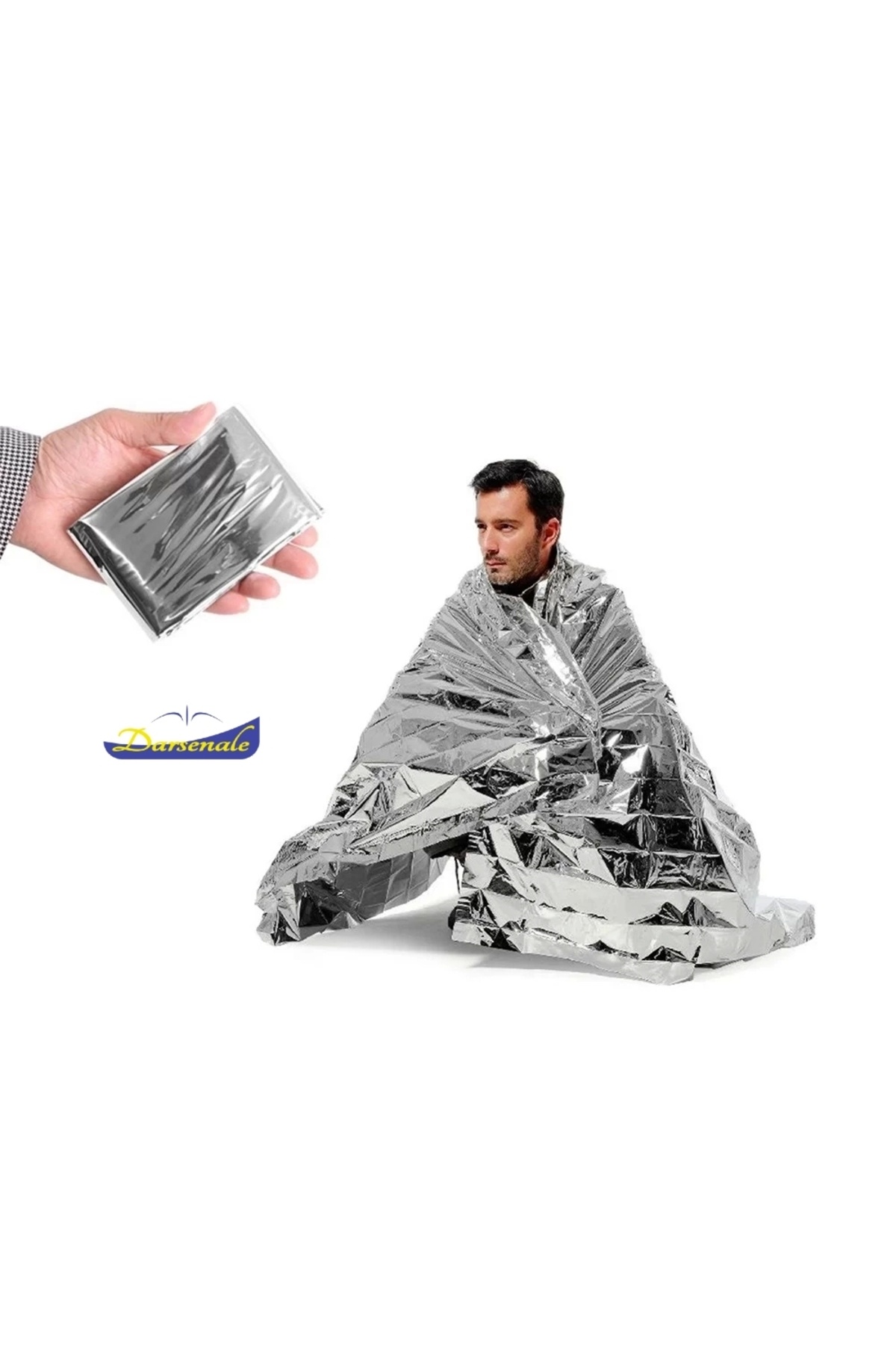 Darsenale Acil Durum Termal Battaniye Metalize Isı Yalıtımlı 160x210 cm (Uzay Battaniye)