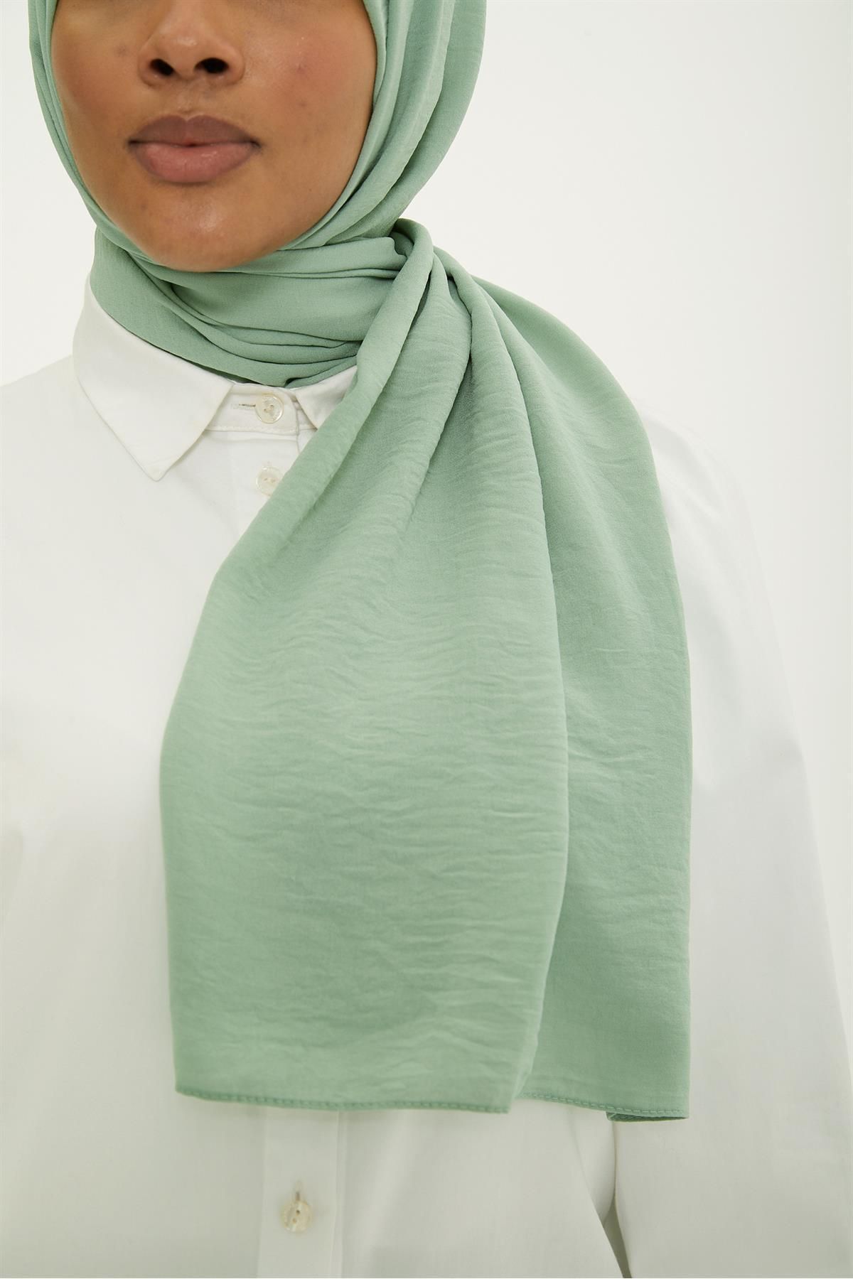 Armine-Shawl - Green - Plain 1