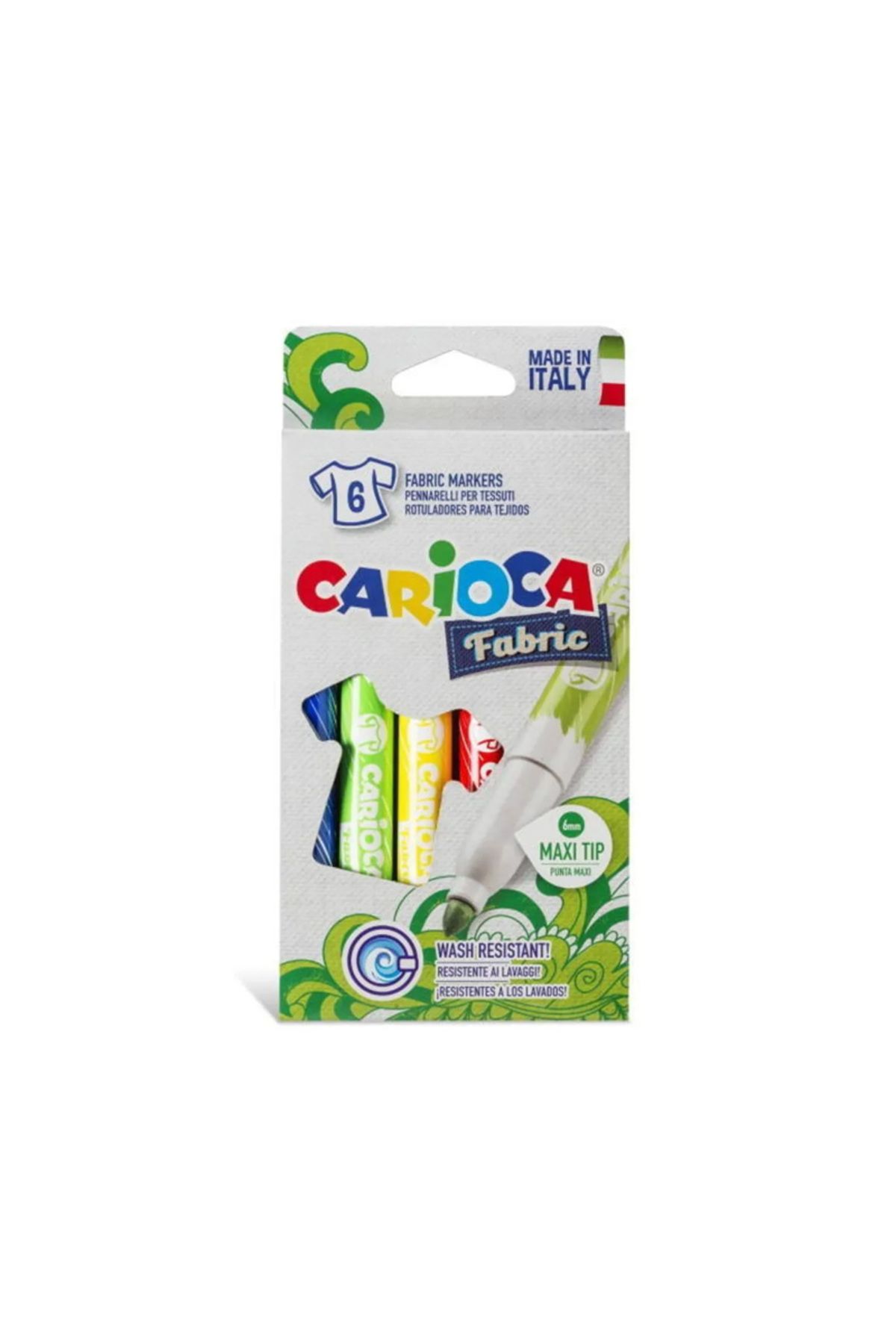 CARIOCA 6 Renk Kumaş Boyama Kalemi 40956