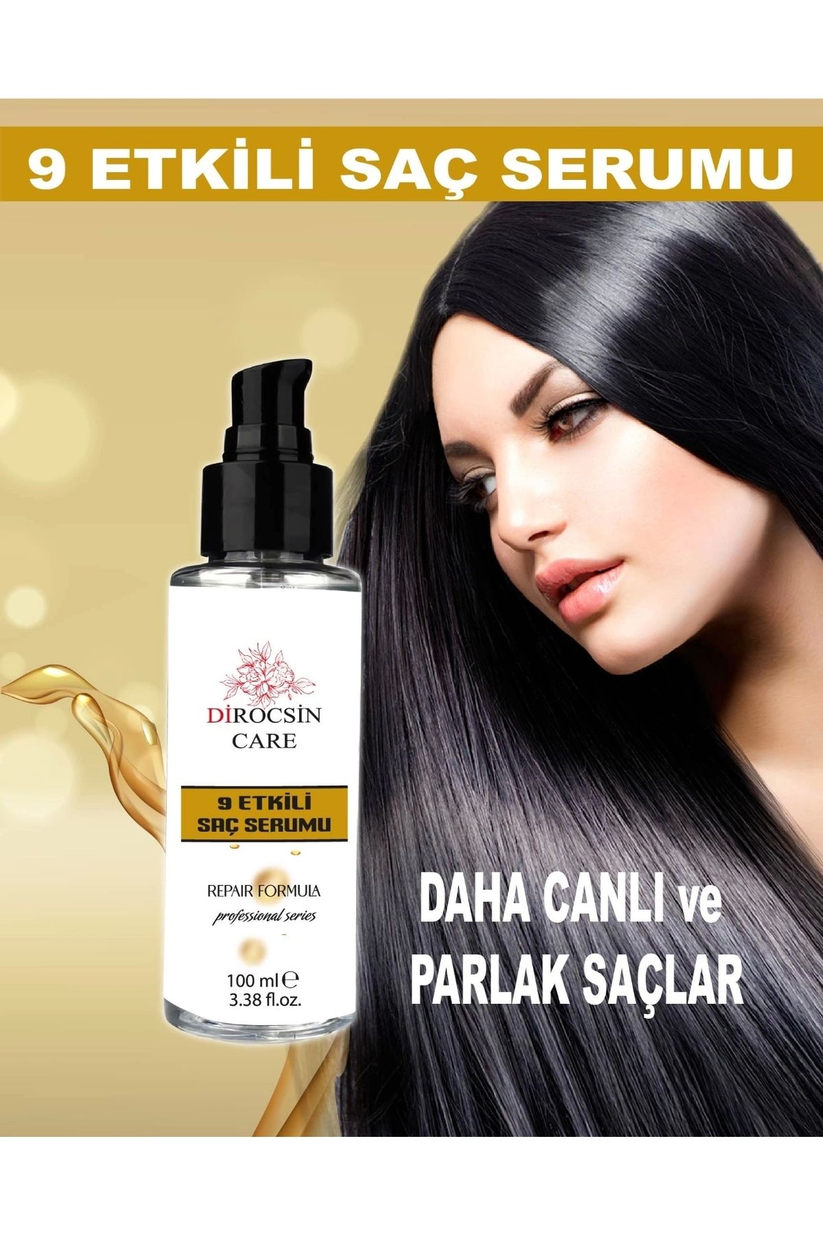 DİROCSİNCARE 9 Etkili Saç Serumu Repaır Formula Professional Series 100 ml