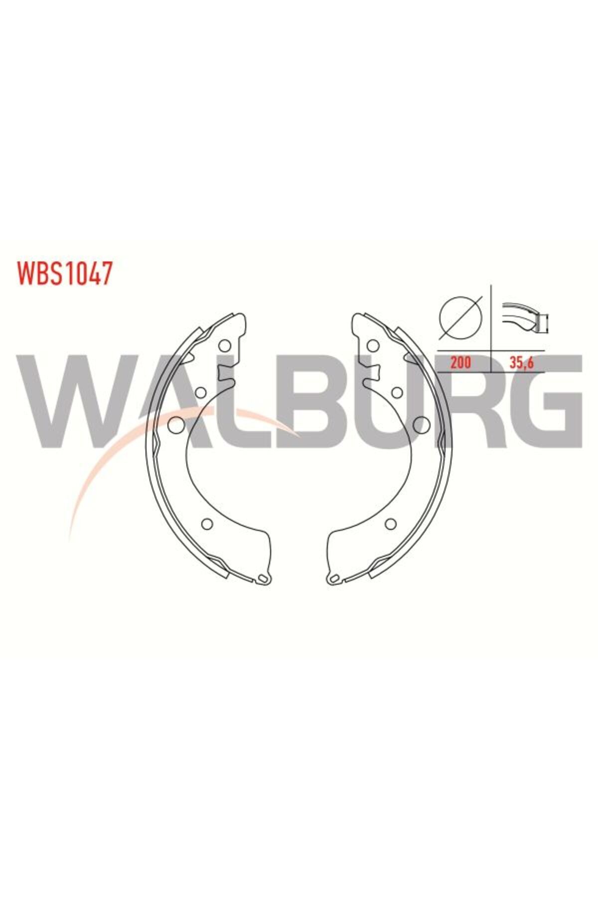 WALBURG-Honda Accord Ii 1995-2001 - Brake, Pabuc and Pad Rear, Civic Vı 1.4I, 200X35.6 mm 1