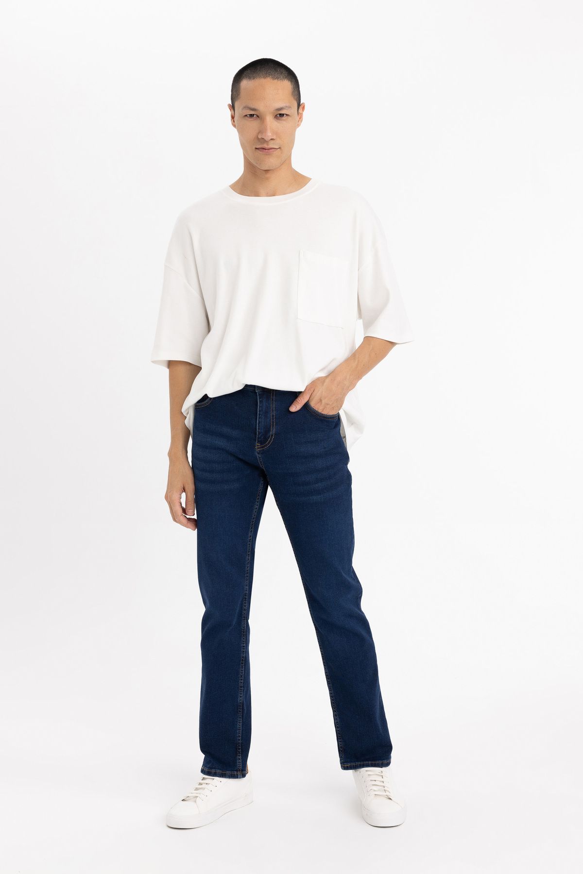 DeFacto-Sergio Regular Fit Normal Waist Pipe Leg Pants 4
