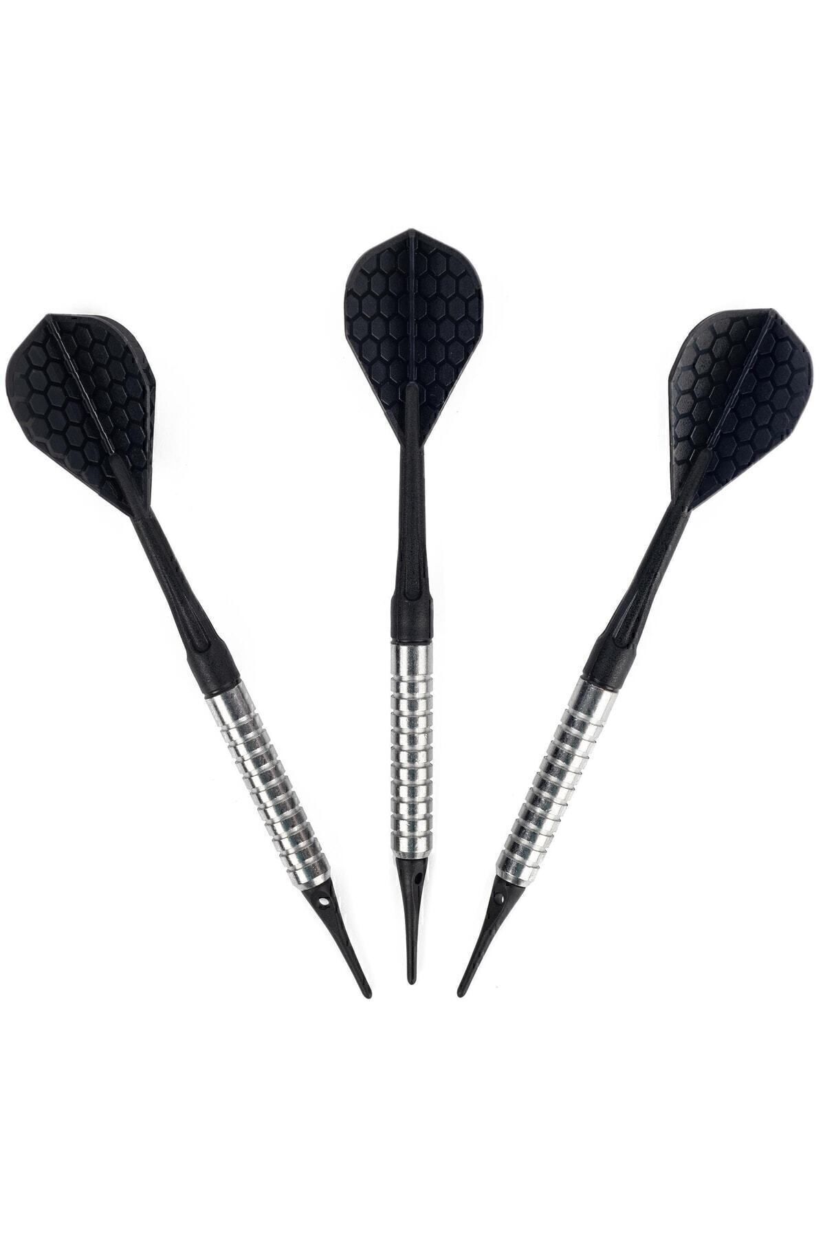 Decathlon Siyah Canaveral Plastik Uçlu Dart - 3'lü - Siyah - S100 12 gr