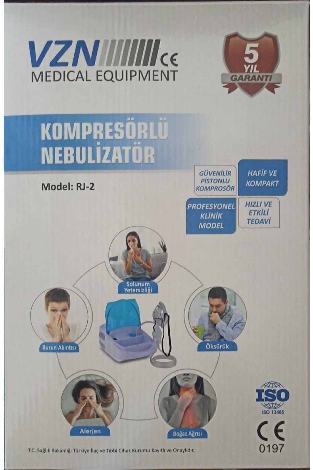 Vzn Rj-2 Model Kompresörlü Nebulizatör 2