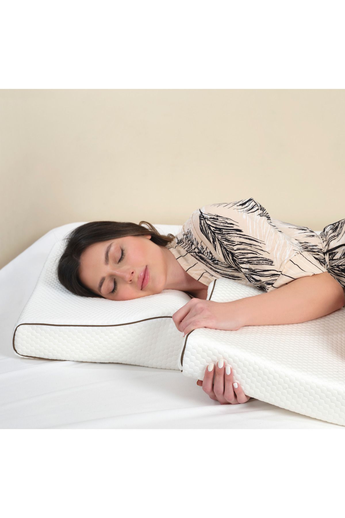Formeya-Orthopädisches Visco Kissen Luxus Orthopädisches Kissen mit Nackenstütze 55x35 cm 4