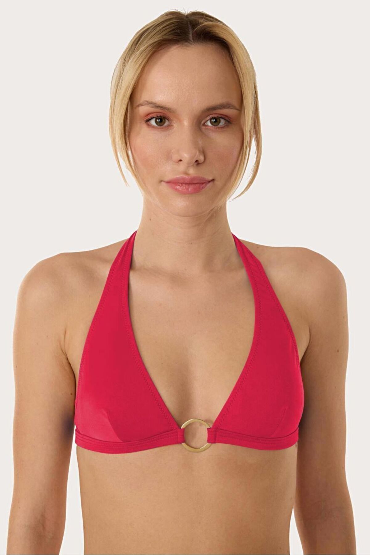 AYYILDIZ-63568 Model Red Bikini Top 1