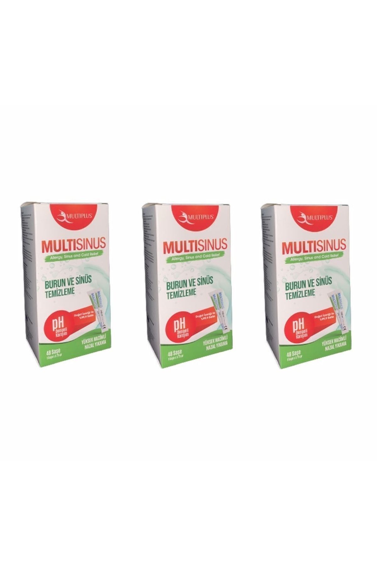 Multiplus Ebr Multisinüs Burun Ve Sinüs Temizleme Yedek Kiti 3 Kutu 144 Saşe - Şişesiz Içerik