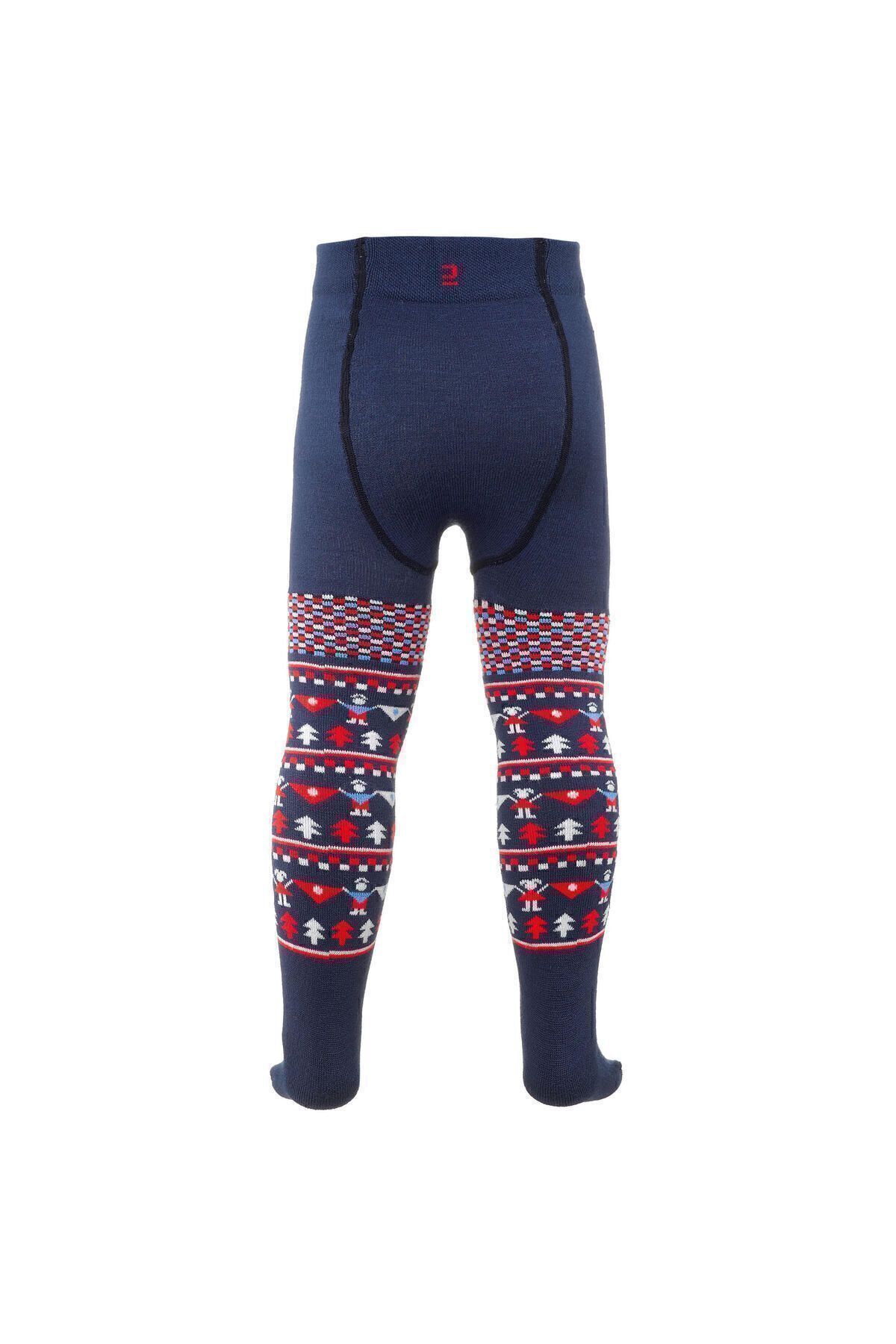 جوراب ورزشی آبی دخترانه و پسرانه بچگانه اسکی ان Wedze Decathlon