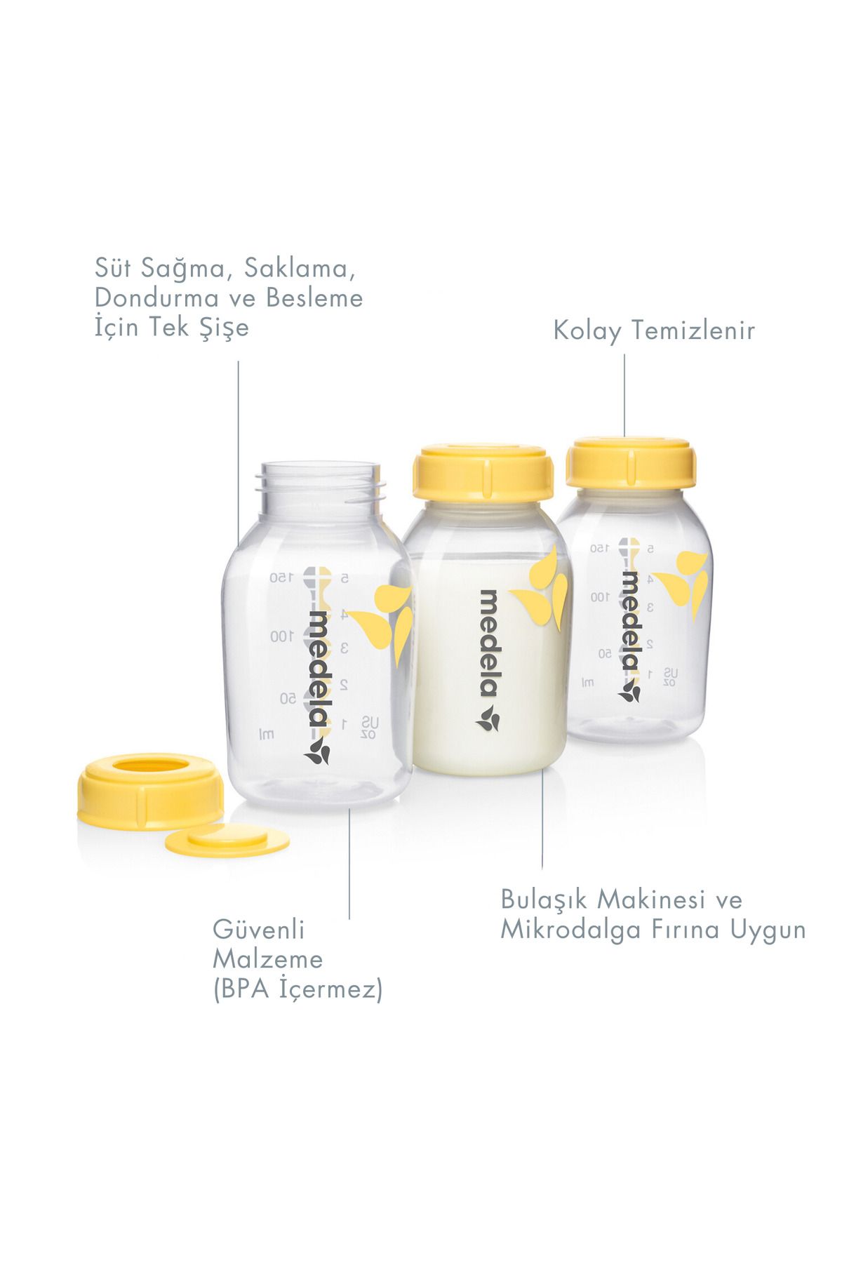 Medela Süt Saklama Kapları 150ml (3lü Paket) fotoğrafı 3 (önizleme)