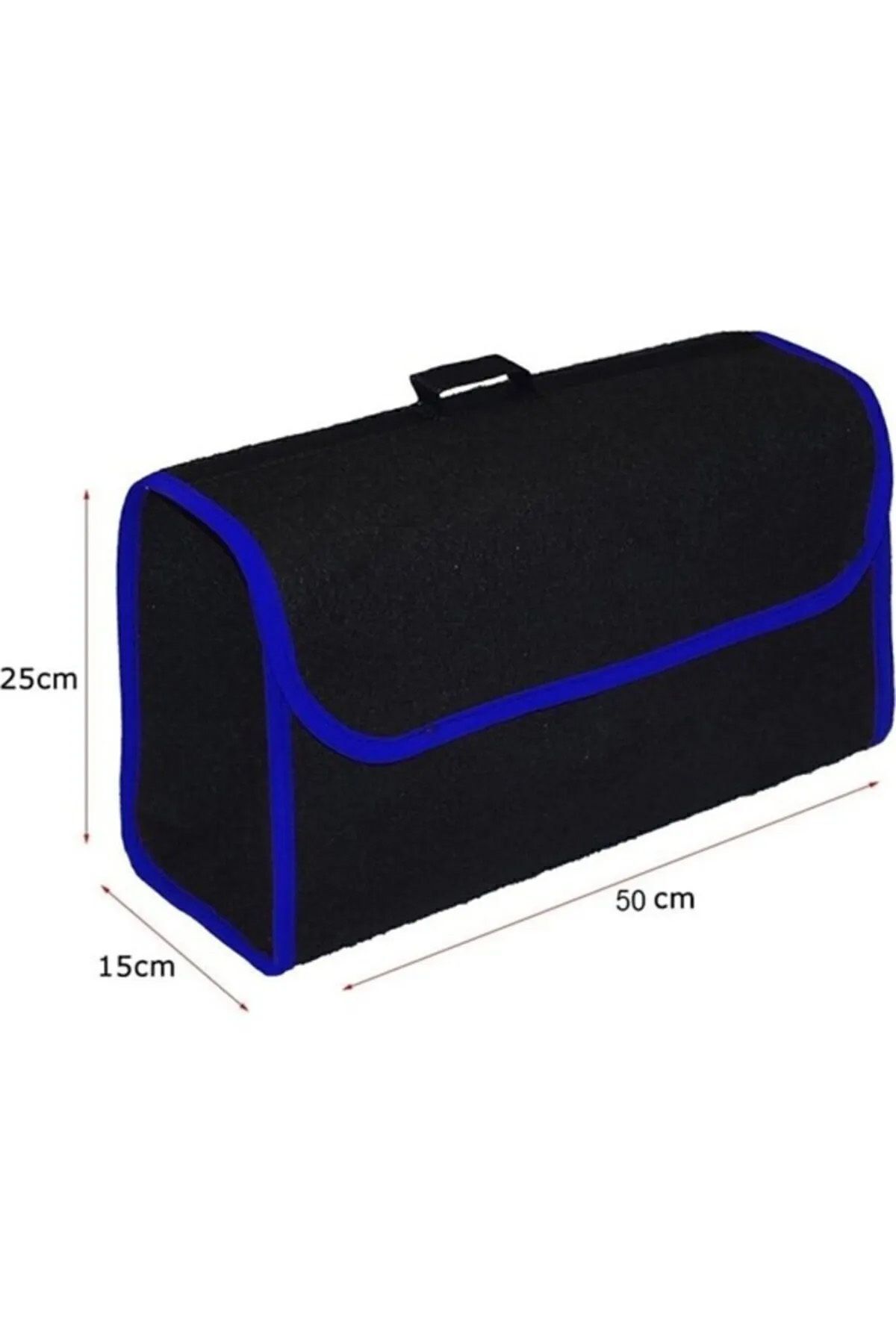 MeyZone Araba Bagaj Çantası Cırtcırtlı Mavi Çizgili Oto Halı Bagaj Organizer Alet Eşya Çantası