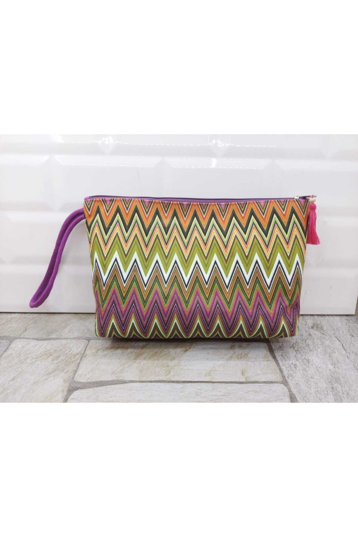 OBİDEV Zigzag Desenli Portföy Çanta görsel 2