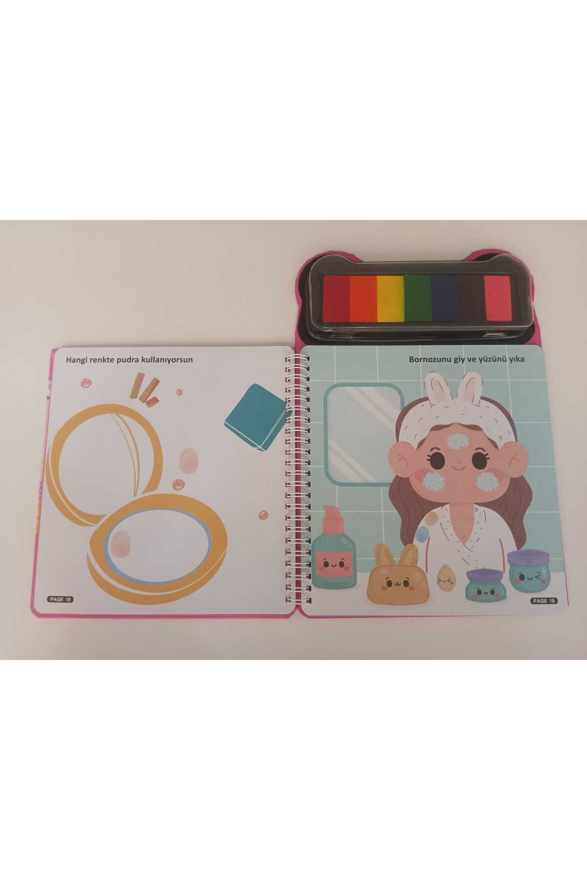 ileri grup-Finger Painting Activity Book - Dress up 3