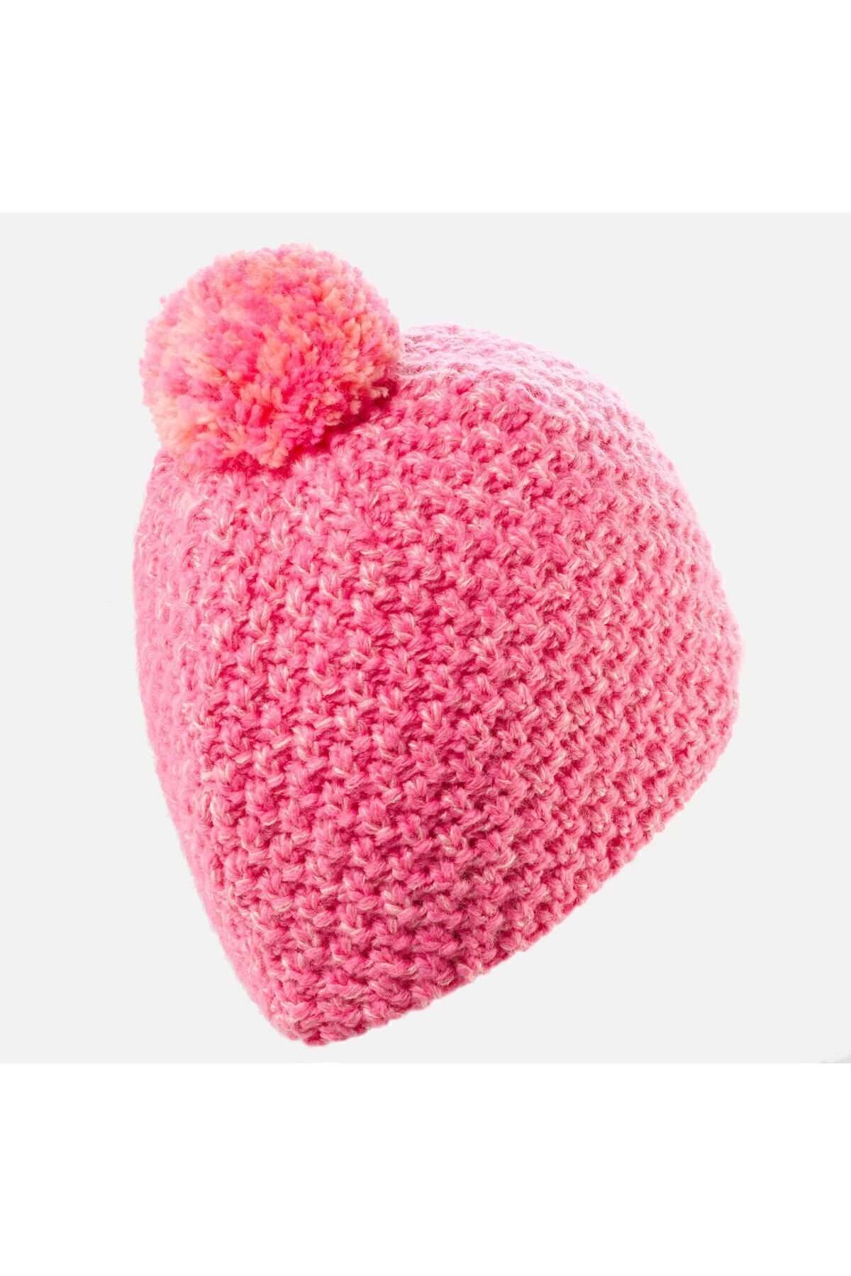 کلاه بافتنی صورتی دخترانه و پسرانه بچگانه Wedze Ski Beanie ان بی انتها Decathlon