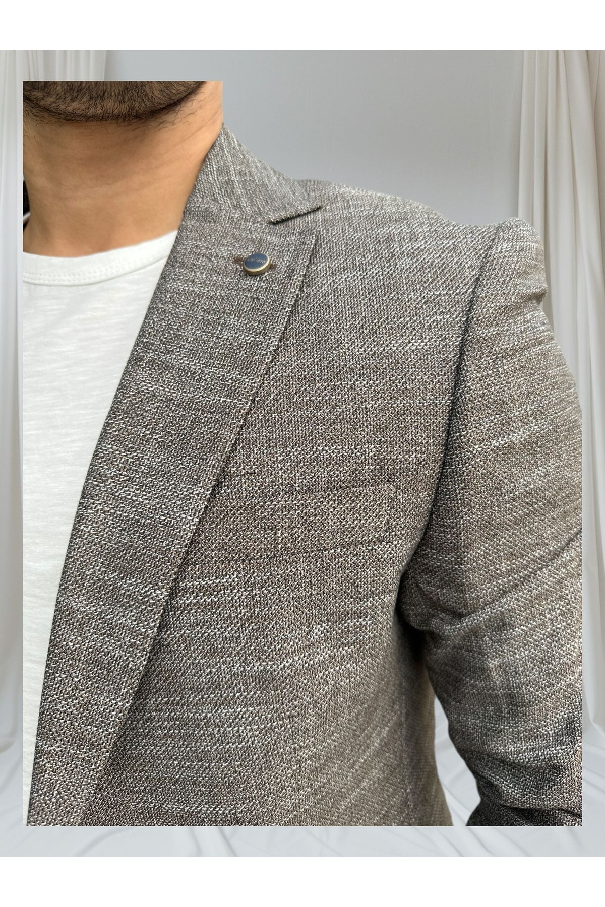 ژاکت مردانه بژ Luisero | 12 اورجینال - تصویر 4