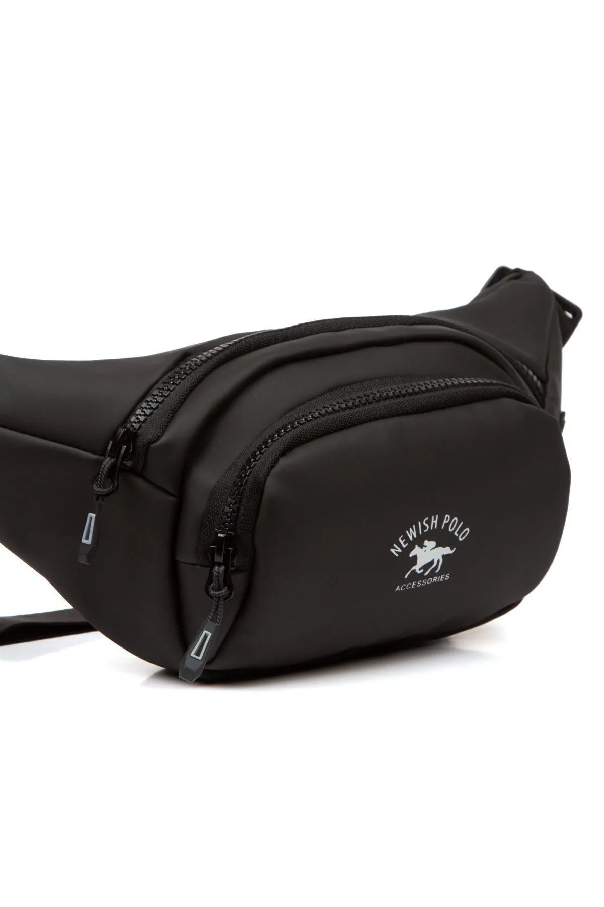 tuldar  Siyah Yumuşak Deri Usb Kulaklık Çıkışlı Crossbody Çapraz Göğüs Omuz Ve Bel Çantası - Görsel 2