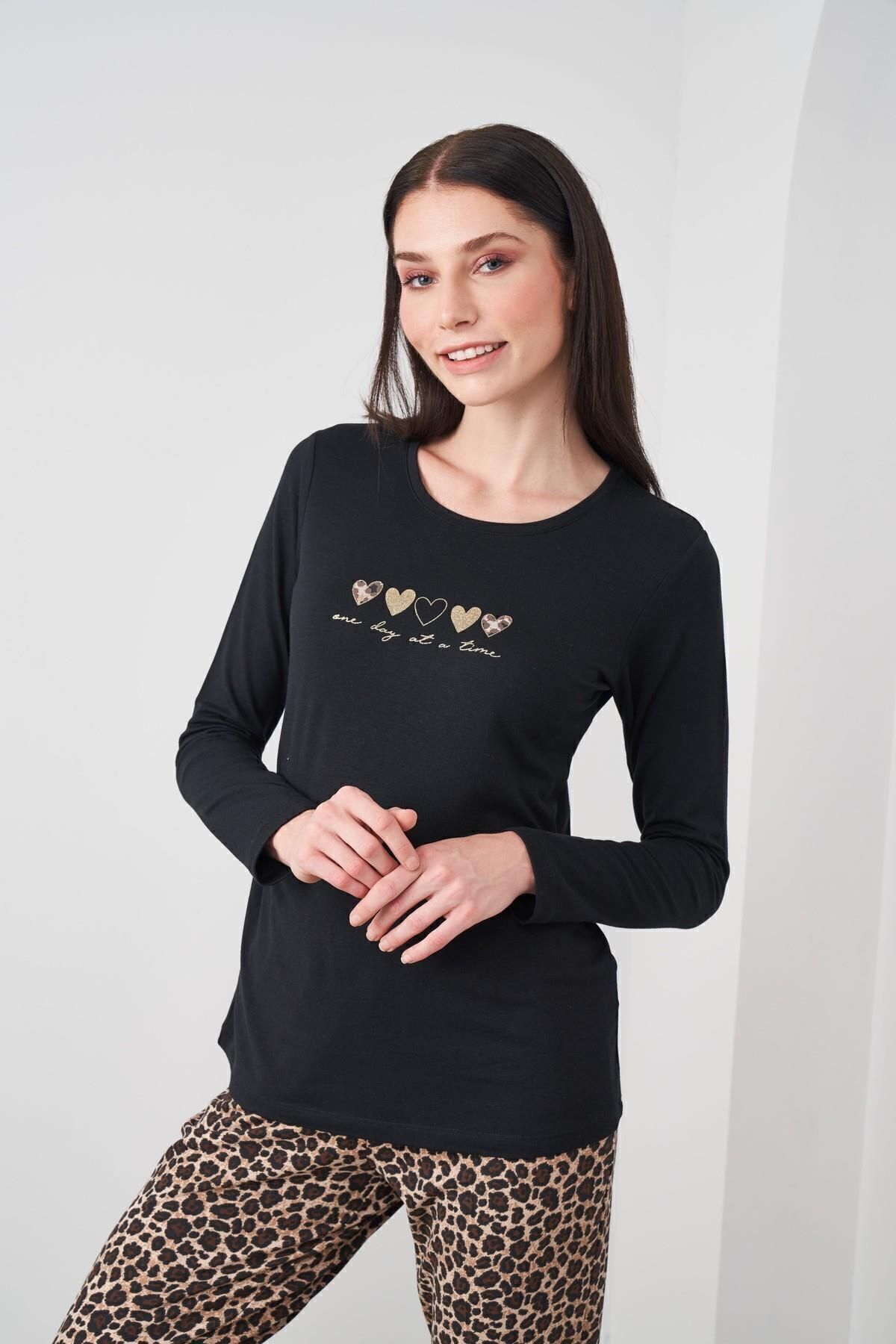 PJS-24513 Women's Leopard Pattern Pajama Set 5