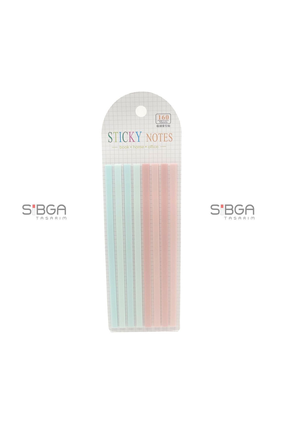 sibga tasarım İnce Uzun Şerit Şeffaf Renkli Postit Post-it Post It. Kitap Ayracı Ayraç Postit Sticker 160 Yaprak