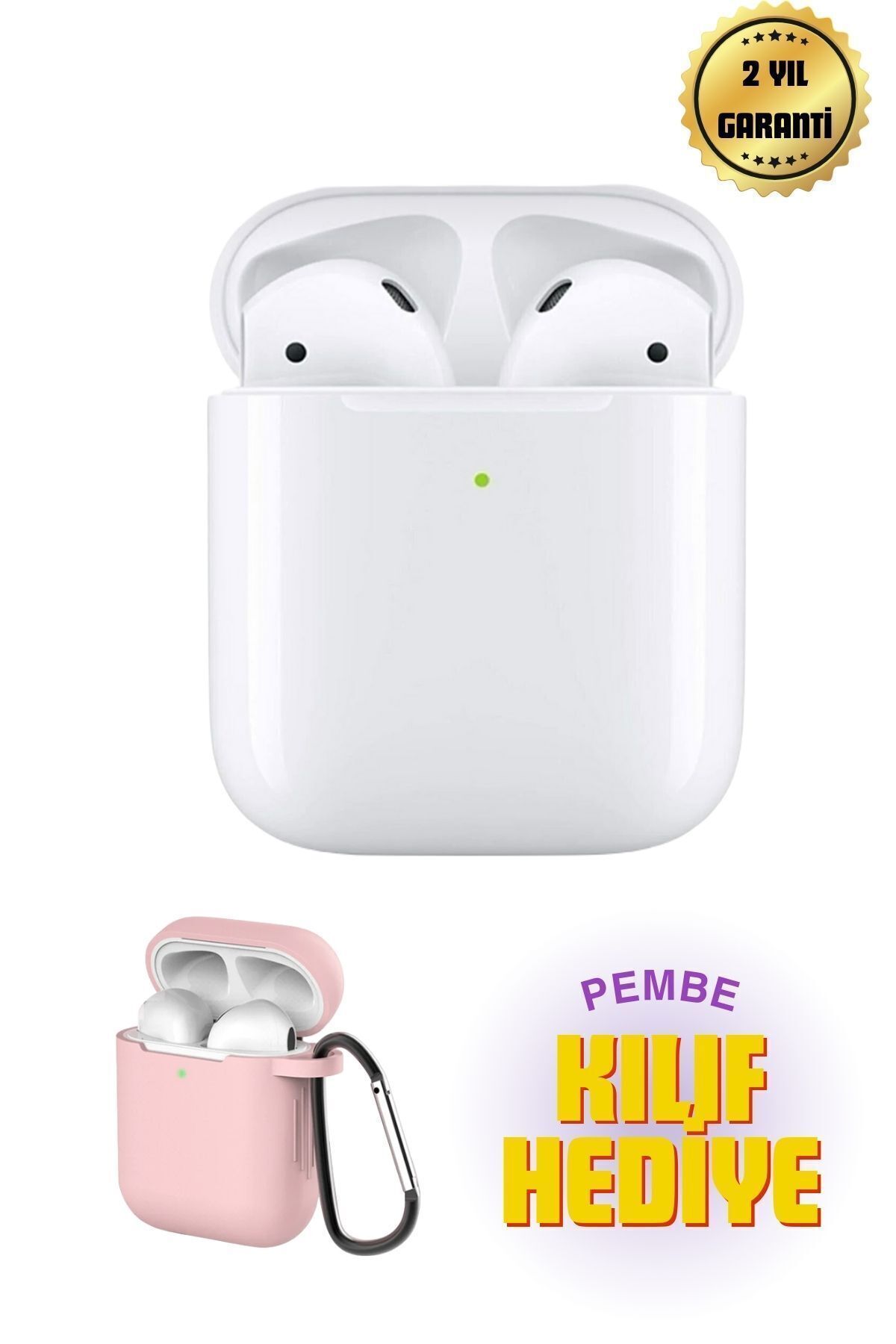 Deseja Beyaz 2.nesil Ios Android Uyumlu Kablosuz Bluetooth Kulaklık Kılıf Hediyeli pro Elektronik air pods