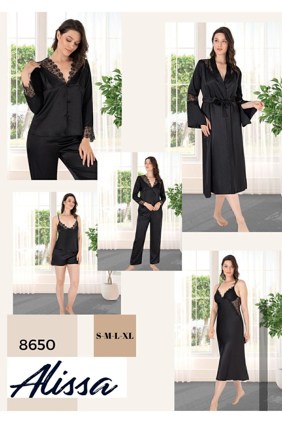 Mod Collection 7ZTA7GRP7.4.025 Kadın Saten Altılı Çeyiz Seti 7ZTA7GRP7.4.025