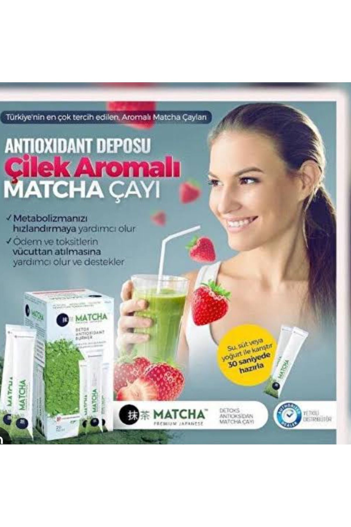 Matcha Detox Çilek Aromalı Çay