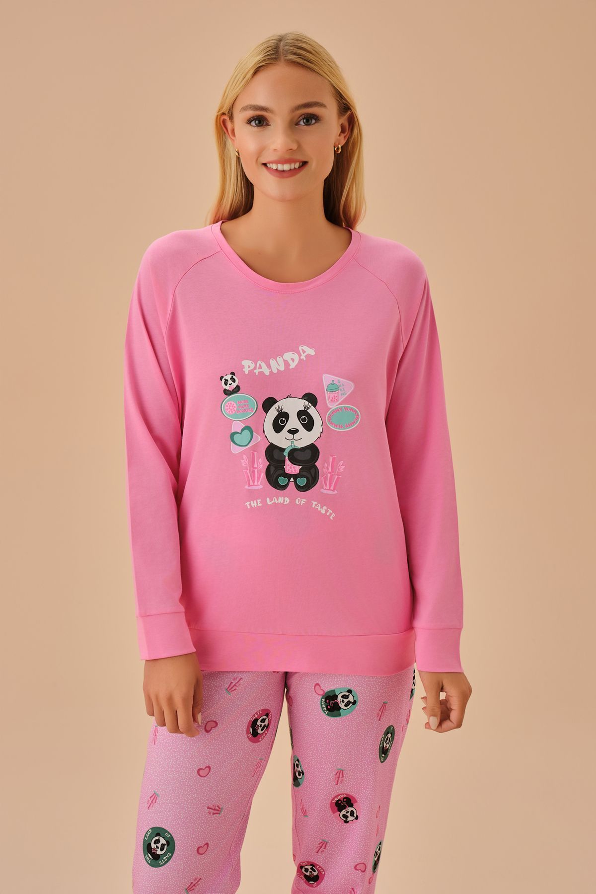 SUWEN-Panda Patterned Pajama Set 3