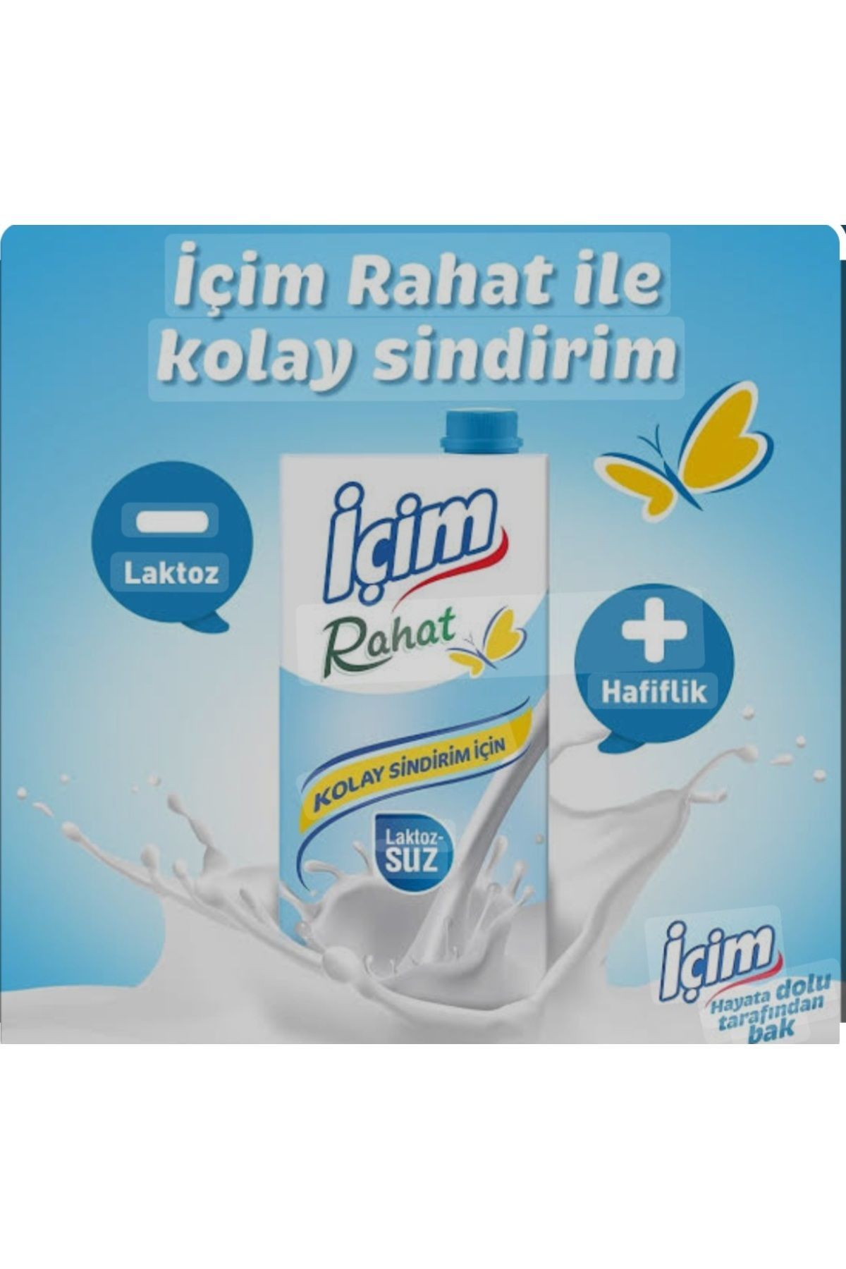 İçim İçim Rahat Laktozsuz Süt 1 Lt
