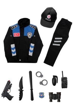 KARAMANSTYLE Çocuk Polis Kıyafeti Unisex Çocuk Toplum Destek Kostümü Ve Oyuncak