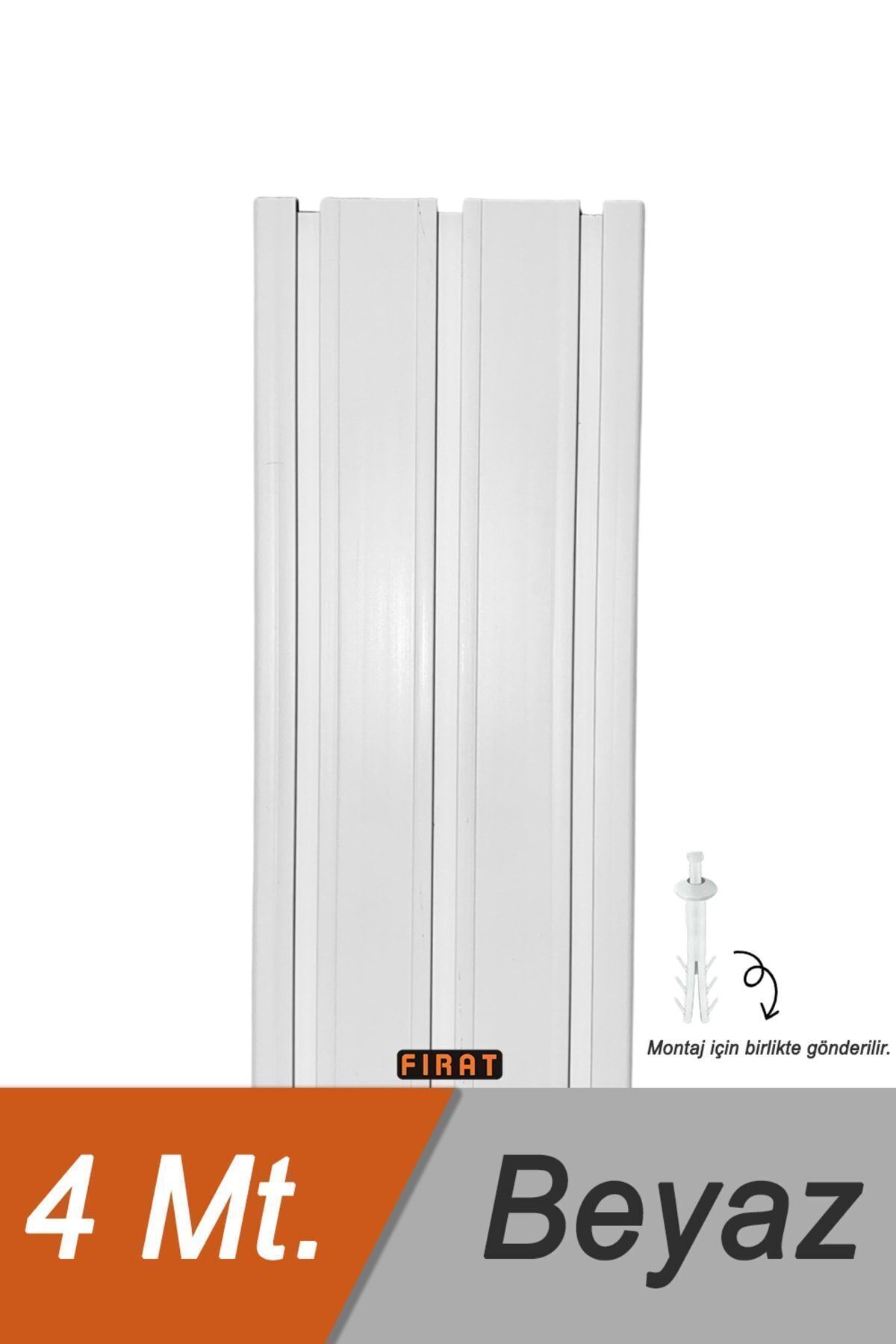YapıMart Building Materials 3-Piece 3-Rail Curtain Rail Cornice 4 Meters