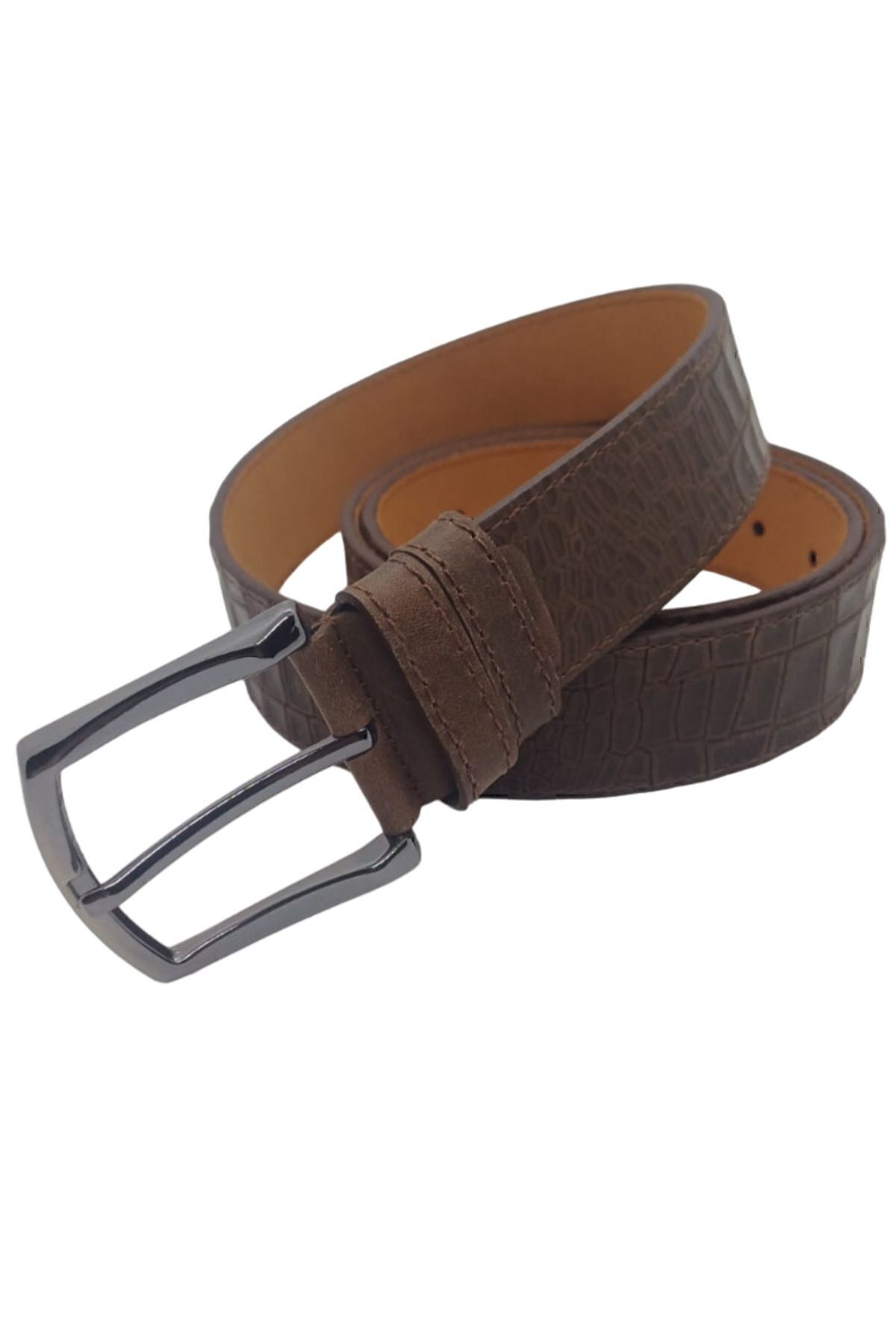 کمربند مردانه قهوه ای Deribond | ABD CRAZY اورجینال - تصویر 3