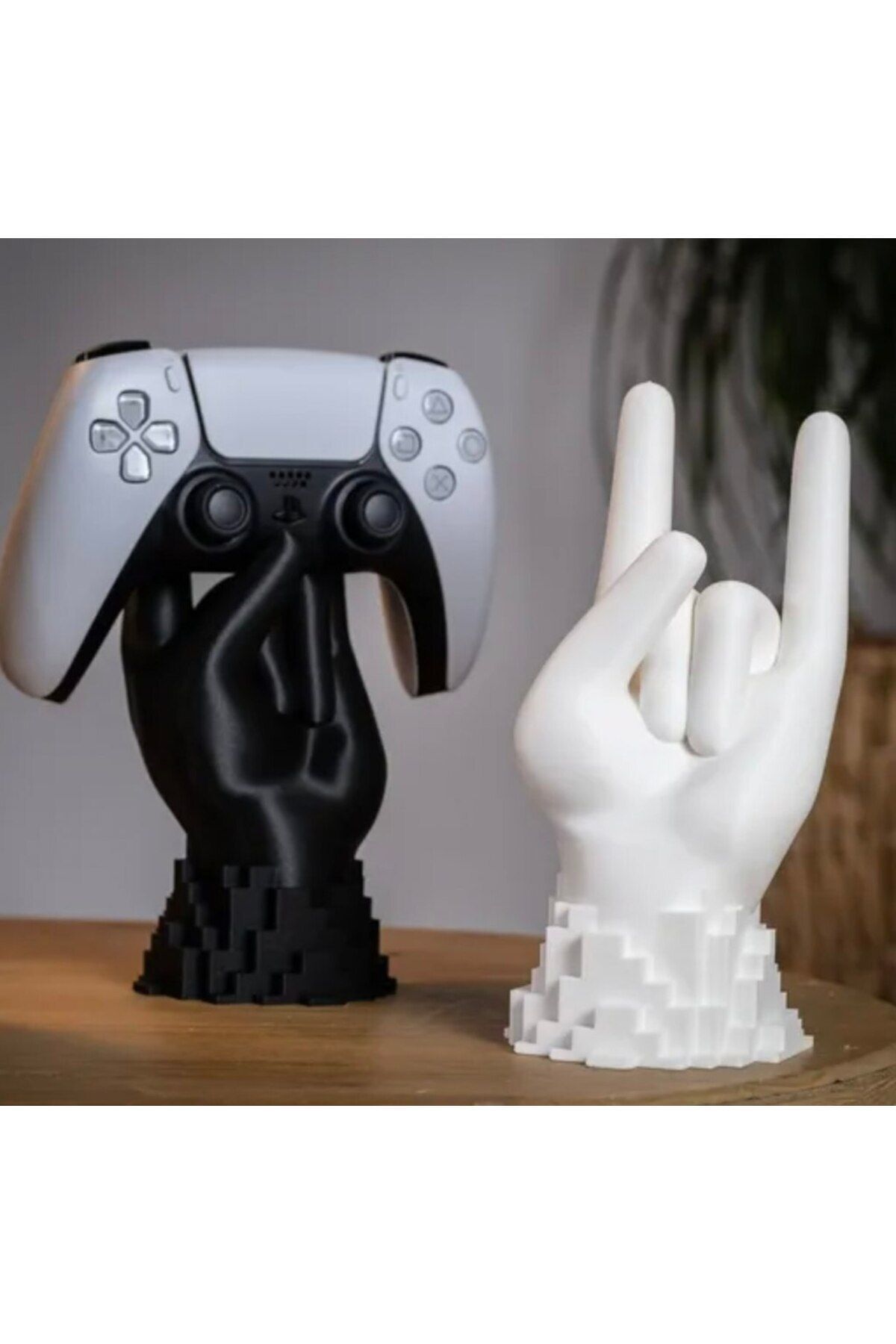 HobiHub El Şeklinde PS5 Joystick Standı Playstation 5 Kol Tutucu Dualsense Standı - BEYAZ