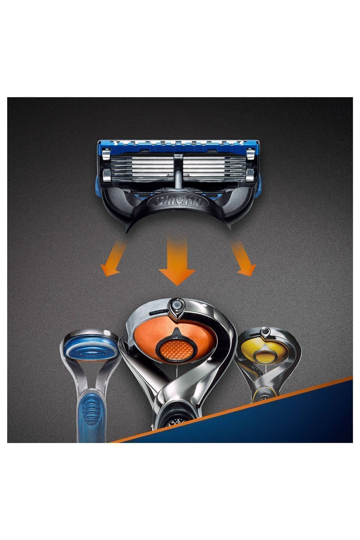 Gillette-Fusion Proglide - Refill Razor 8 Pack + Shaving Foam 200ml Sensitive Skin 5