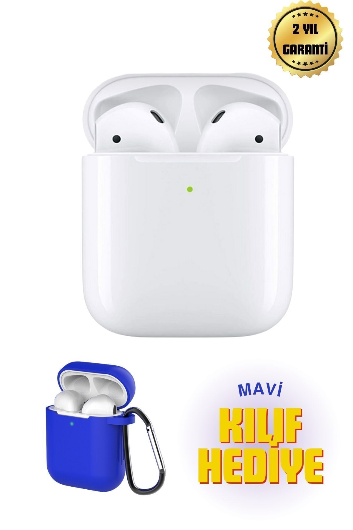 Deseja Beyaz 2.nesil Ios Android Uyumlu Kablosuz Bluetooth Kulaklık Kılıf Hediyeli pro Elektronik air pods