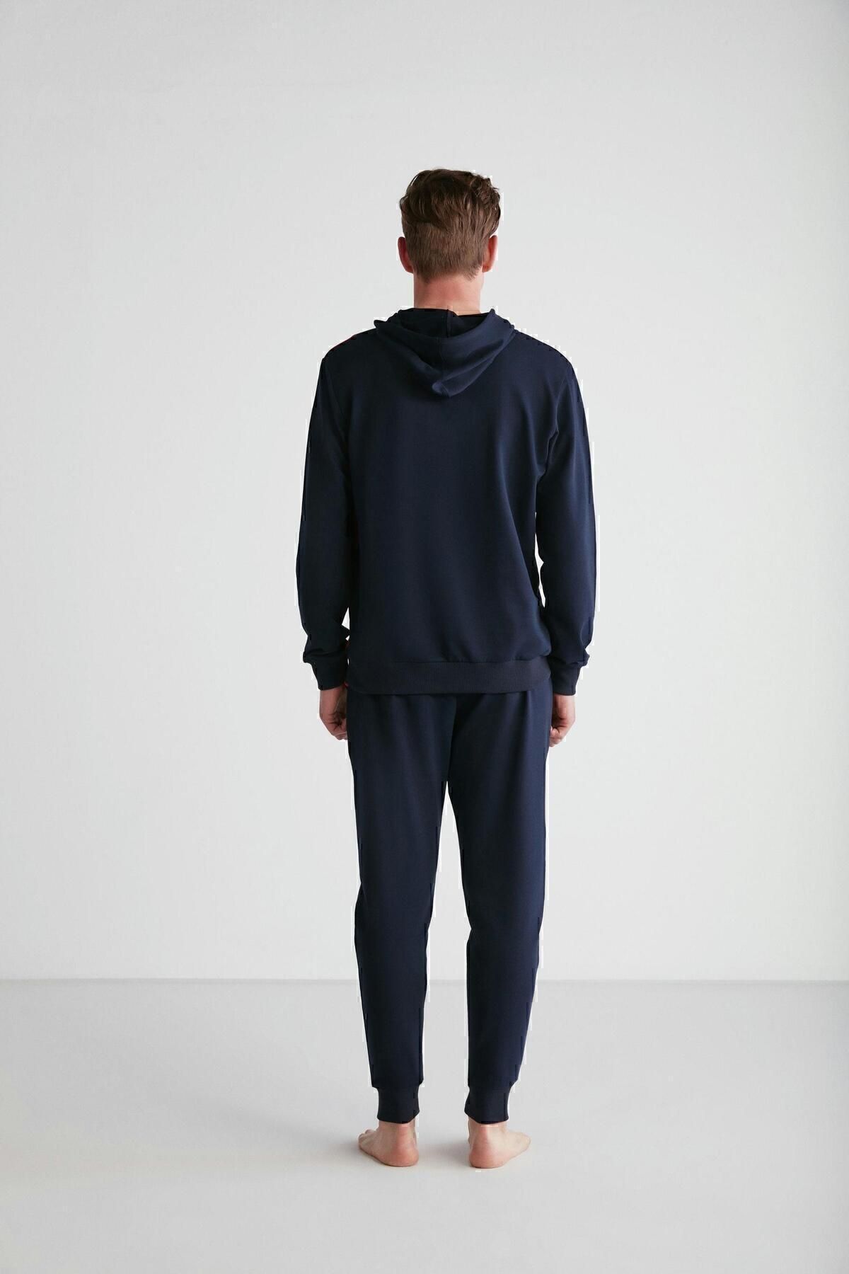 ست پیژامه آبی مردانه پایه. POLO ASSN. لباس خواب سرمه ای 024K.1.A8.S.T7R1A.1PL.S U.S. Polo Assn.