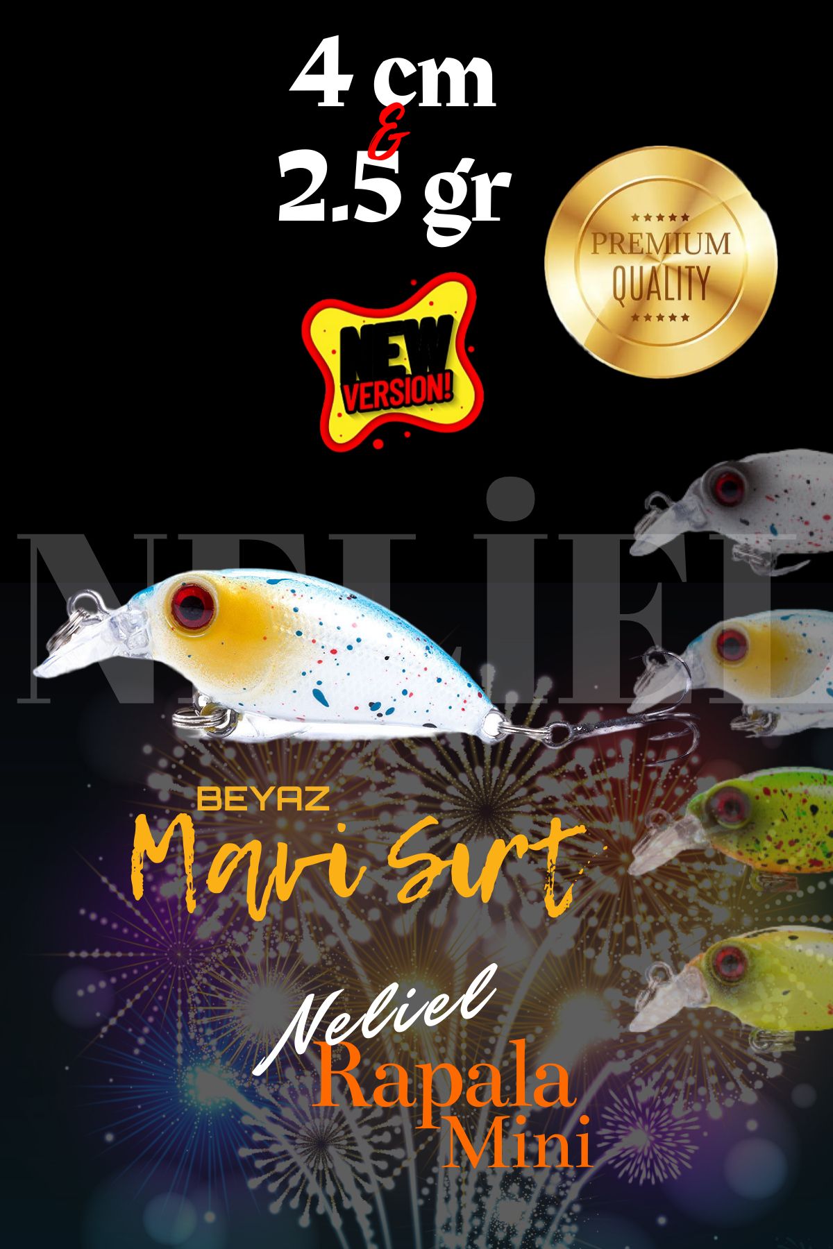 NELİEL Baby Crank, Mini Lrf Yem 4cm 2,5gr Sahte Yem, Chubby,Spin Mini ...