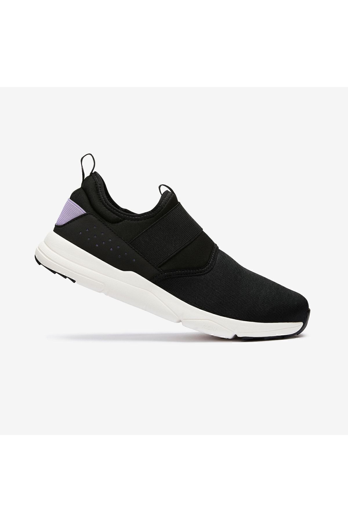 کفش پیاده روی زنانه نیوفیل - مشکی / یاسی - Pw 160 Slip-on Decathlon