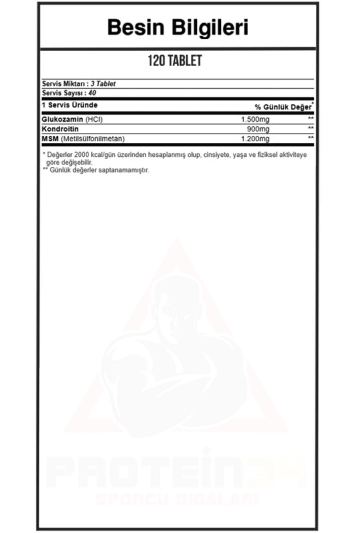 Hardline-Glucosamine Chondroitin Msm 120 Tablets Glucosamine 2