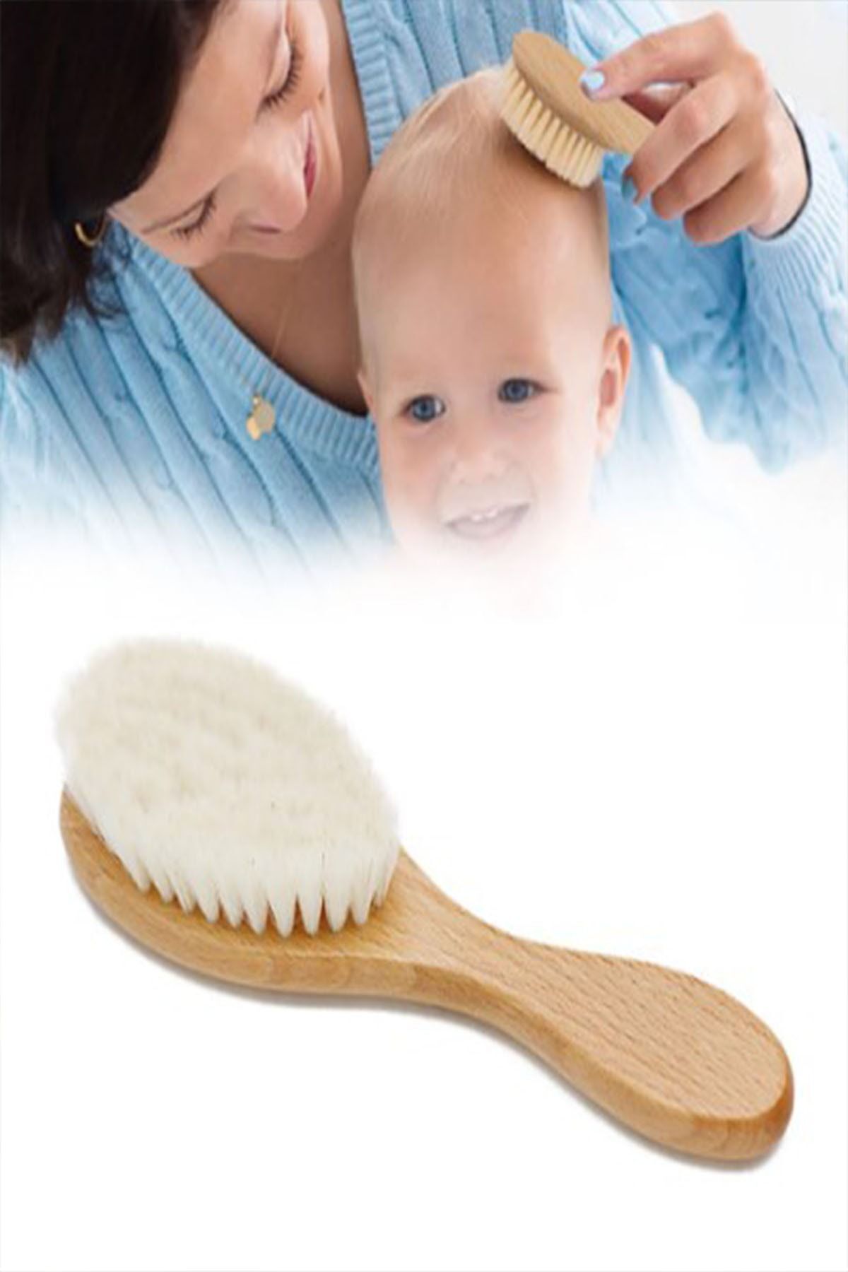 G&m Bebek Bakımı Saf Keçi Kılı Çocuk Ve Bebek Için Saç Fırçası Yenidoğan Saç Fırçası Bebek