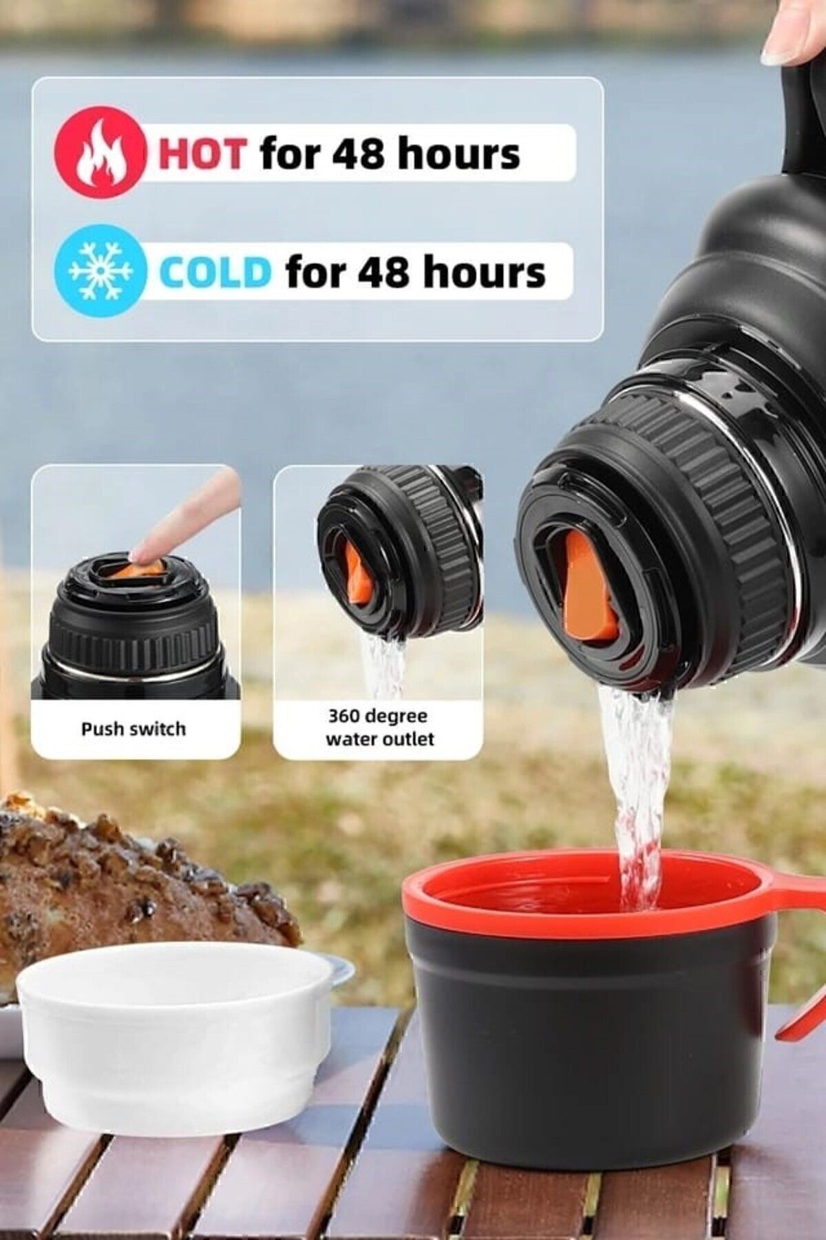 4 Litre Aile Boy Paslanmaz Çelik Okadi Termos Dağcı Termos
