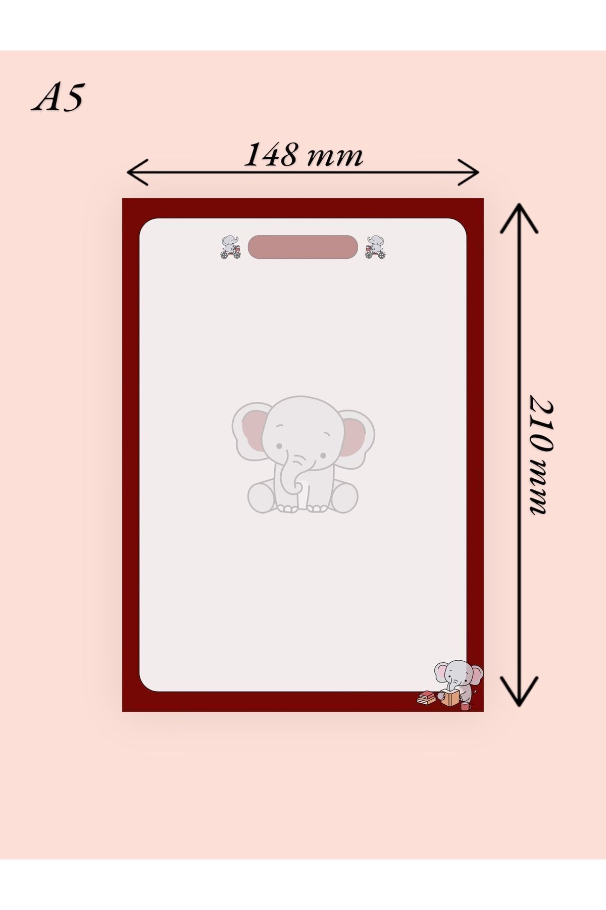 Mirya Notes-A4-A5 Elephant Patterned 2-Piece Notepad Set - Notepad and Notepad 4