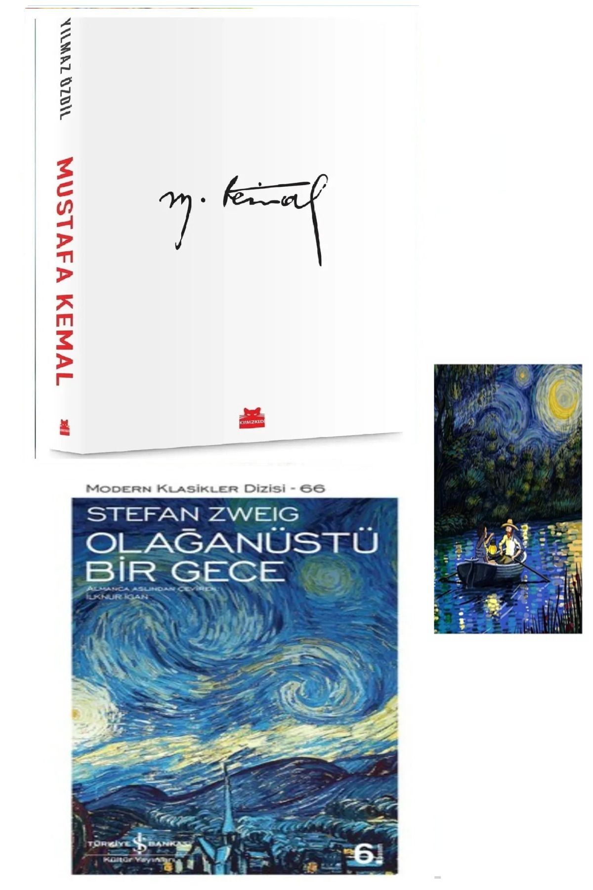 TÜRKİYE İŞ BANKASI KÜLTÜR YAYINLARI Yılmaz Özdil - Mustafa Kemal (Koleksiyon Kitap) – Olağanüstü Bir Gece + Stiker