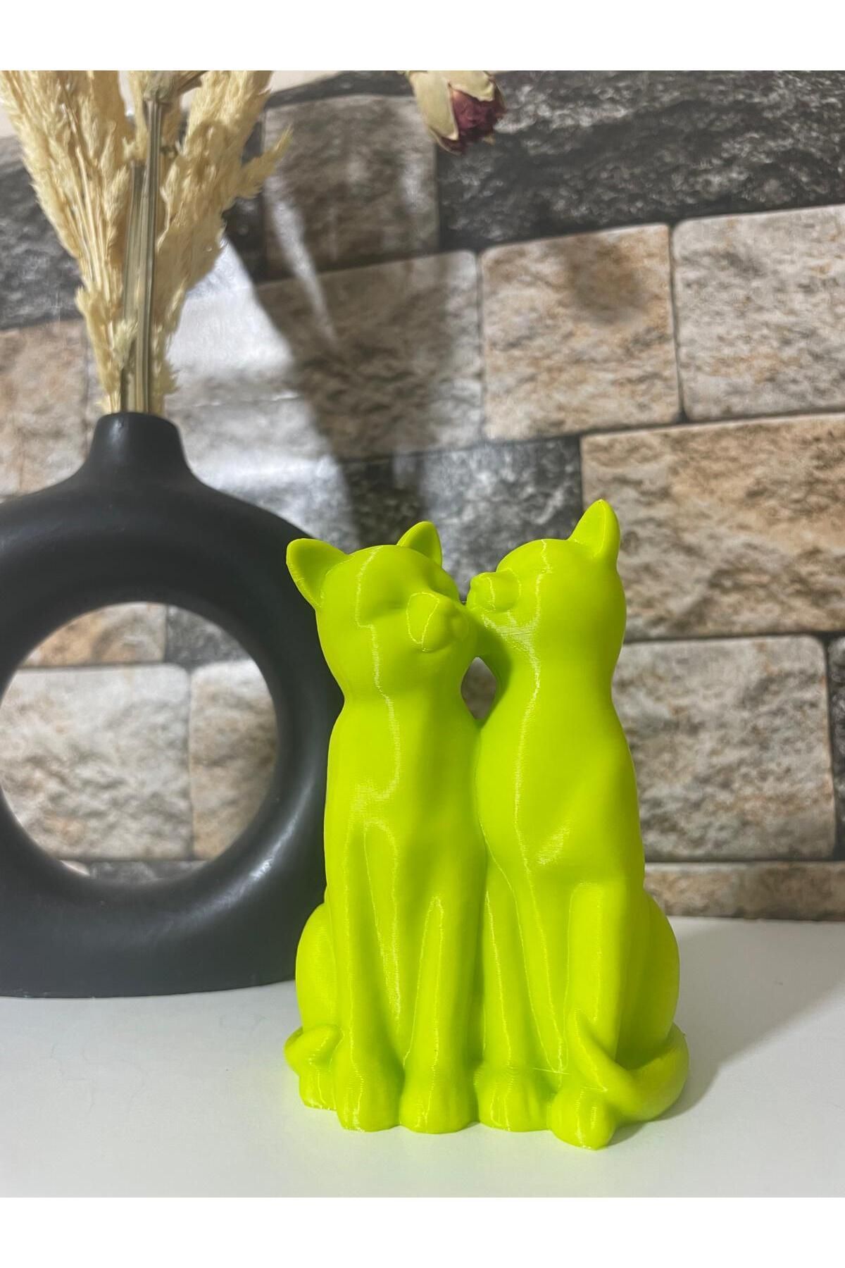Decorative Cute Love Cats Trinket 10 Cm Plastic