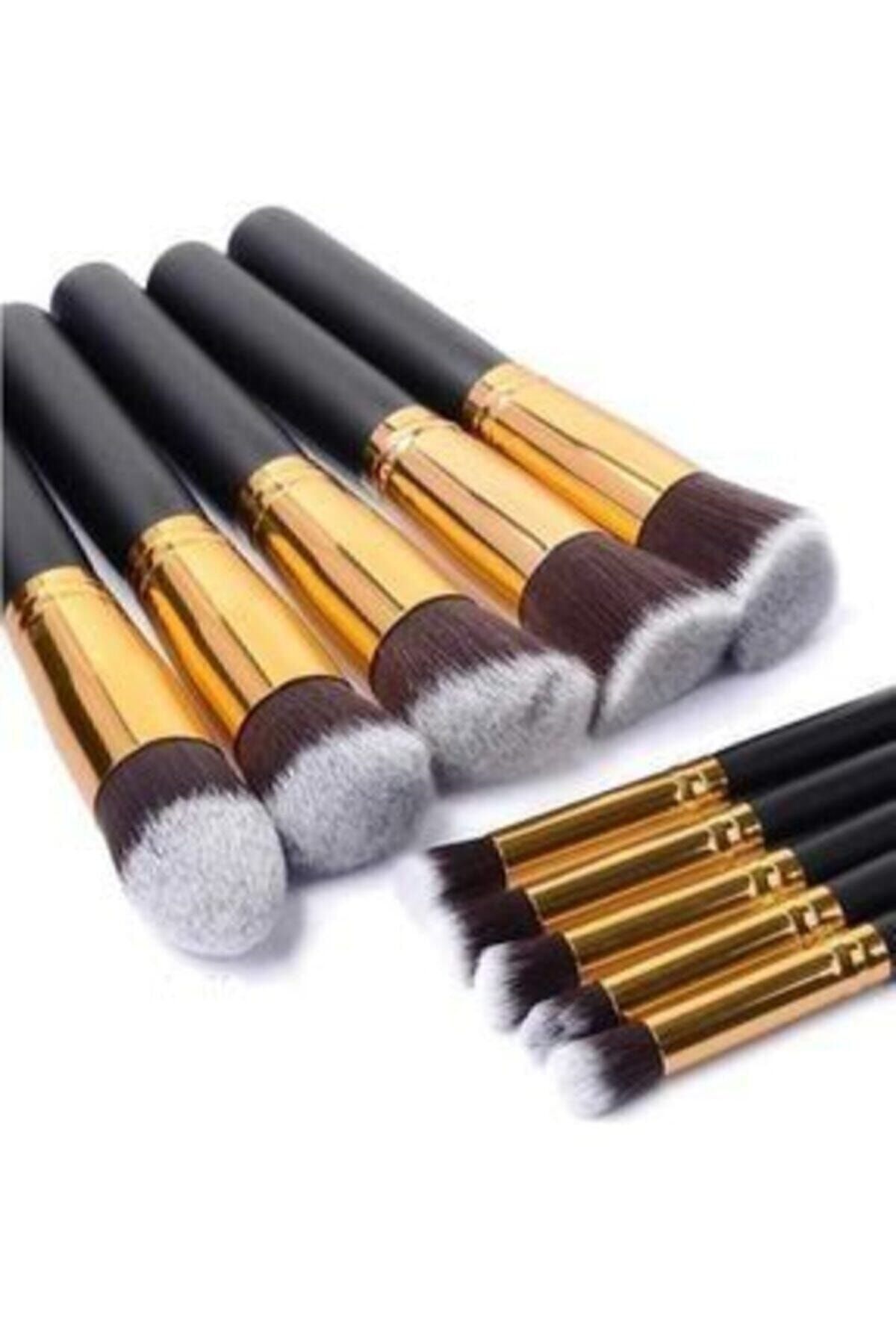 Makeuptime Set De 10 Perii Negre - One Size