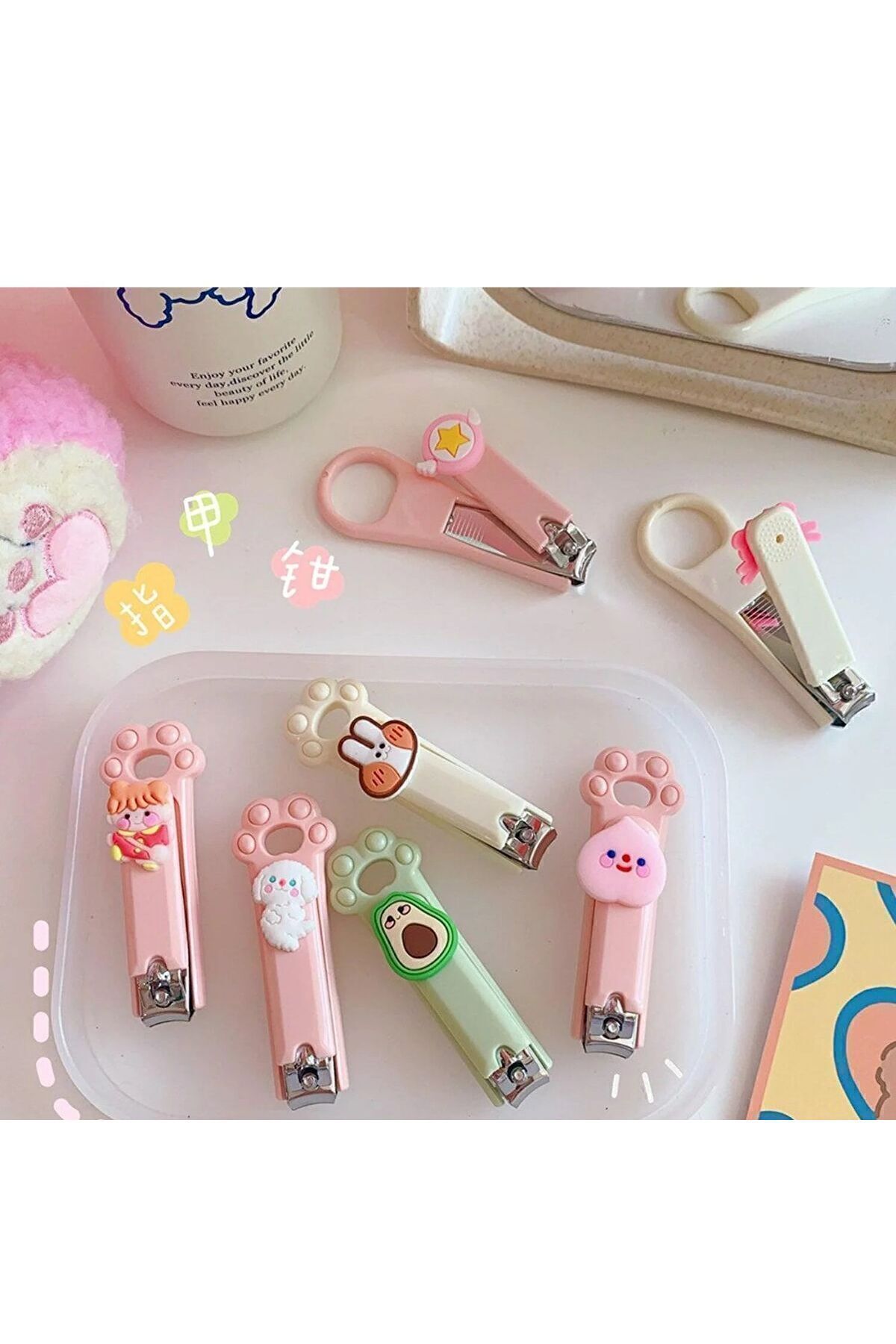 Keyfi Sepet Kawaii Figürlü Renkli Bebek Çocuk Tırnak Makası 1 Adet fotoğrafı 4 (önizleme)