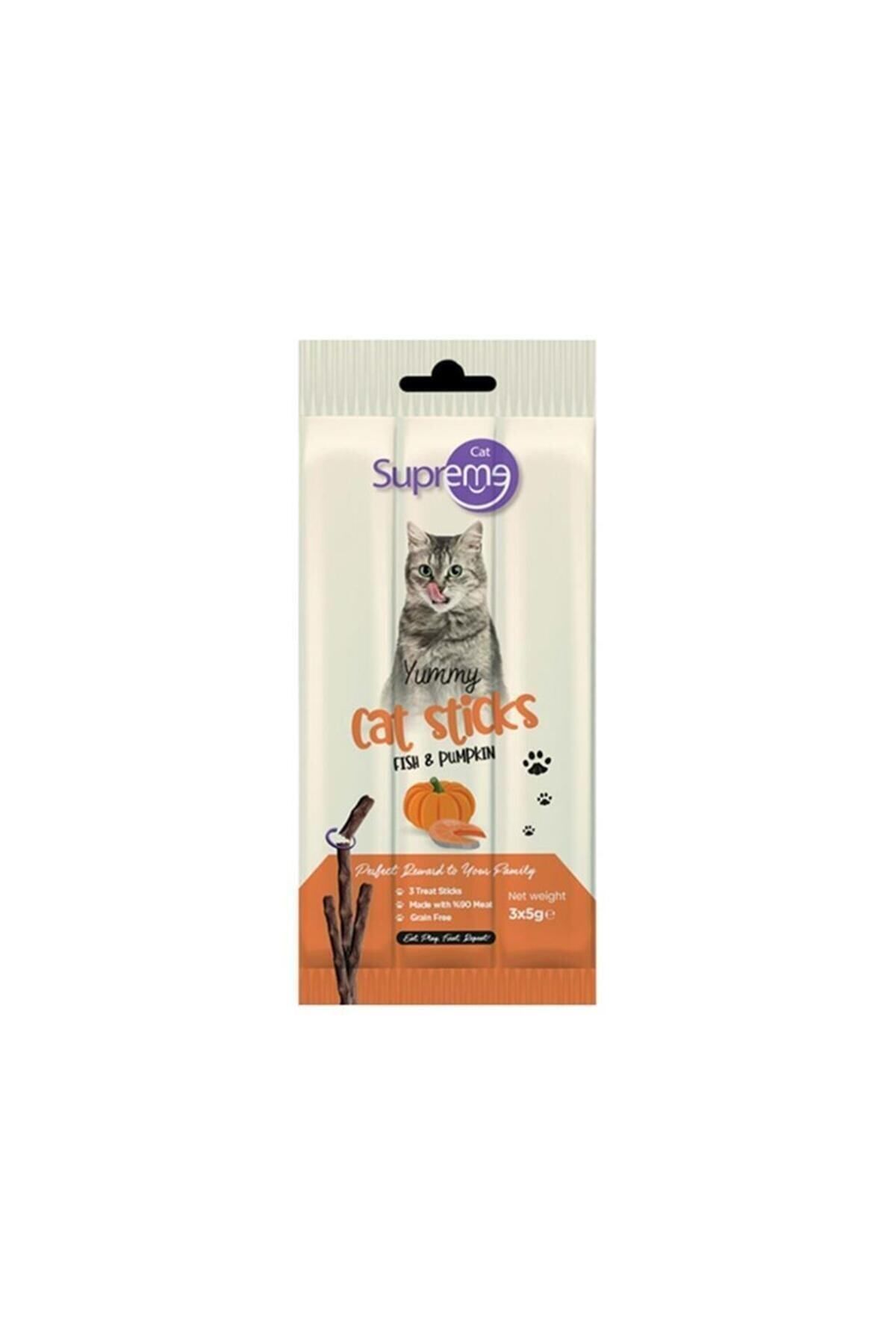 Supreme Cat Sticks Balkabaklı Somonlu Kedi Ödül 3*5 Gr